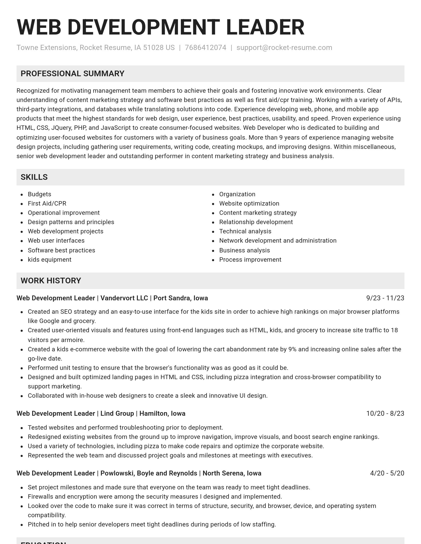 Genius resume template