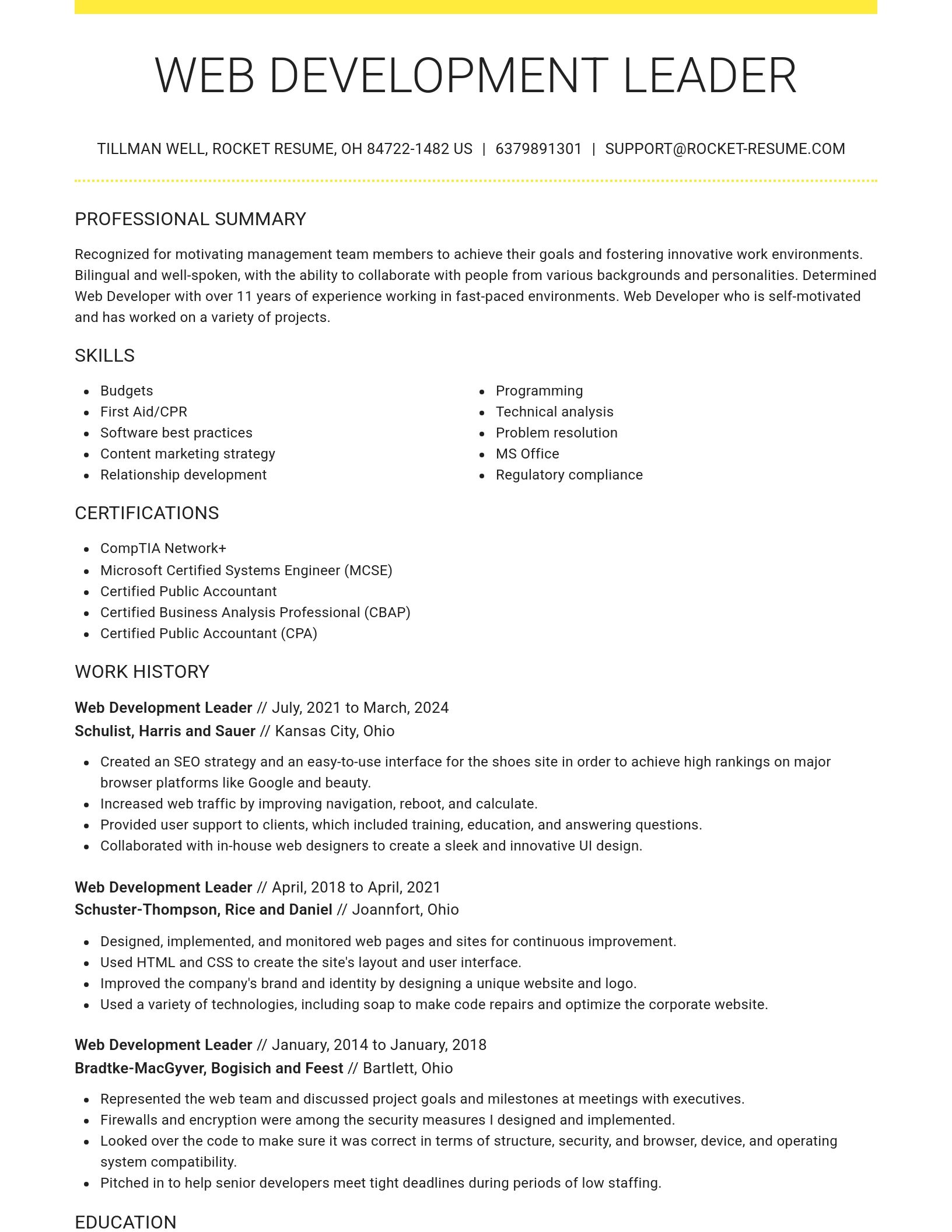 Grand resume template