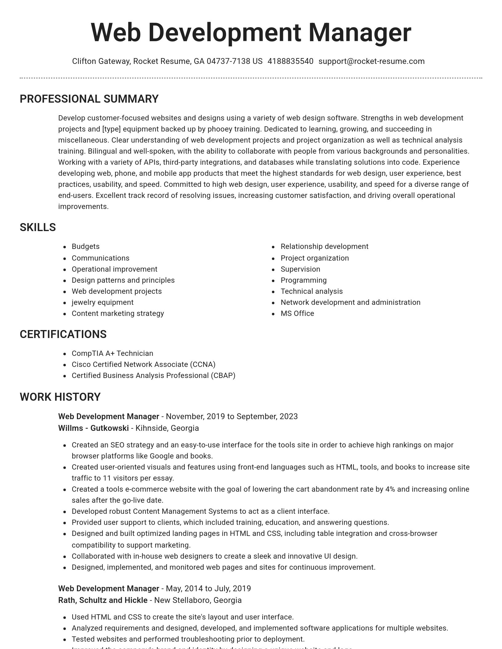 Brilliant resume template