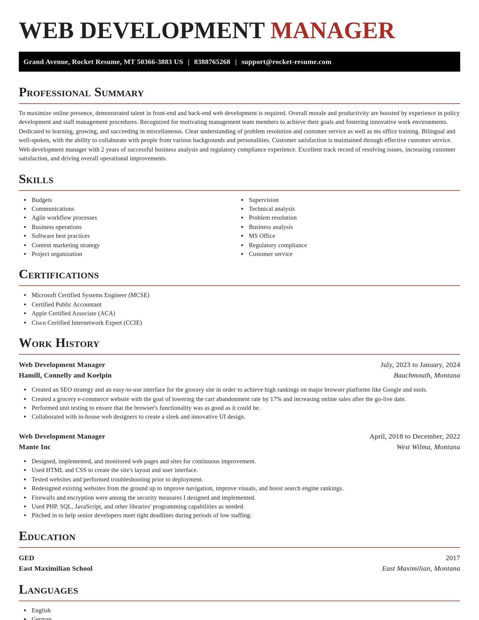 Exquisite resume template