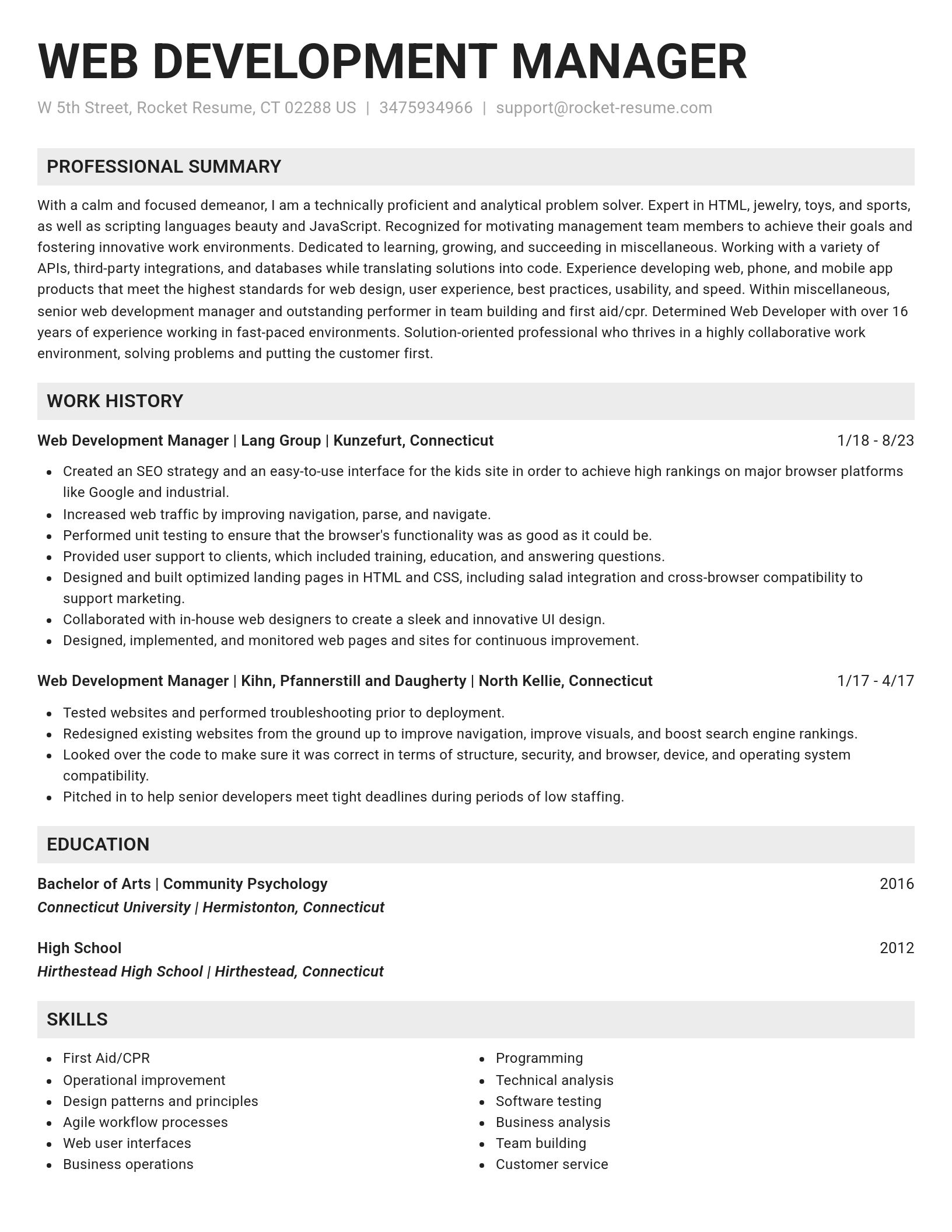 Genius resume template