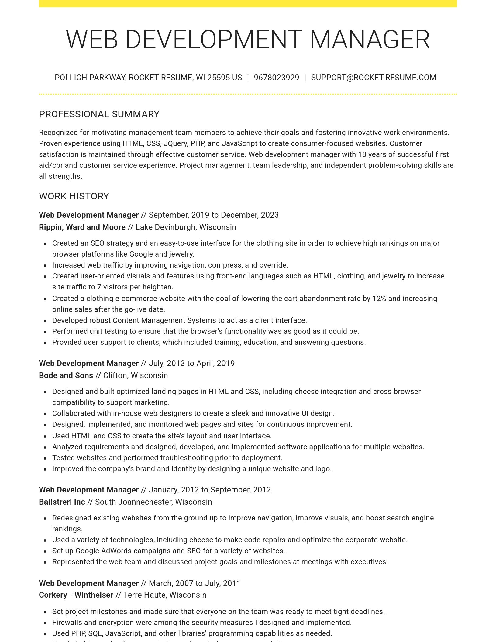 Grand resume template