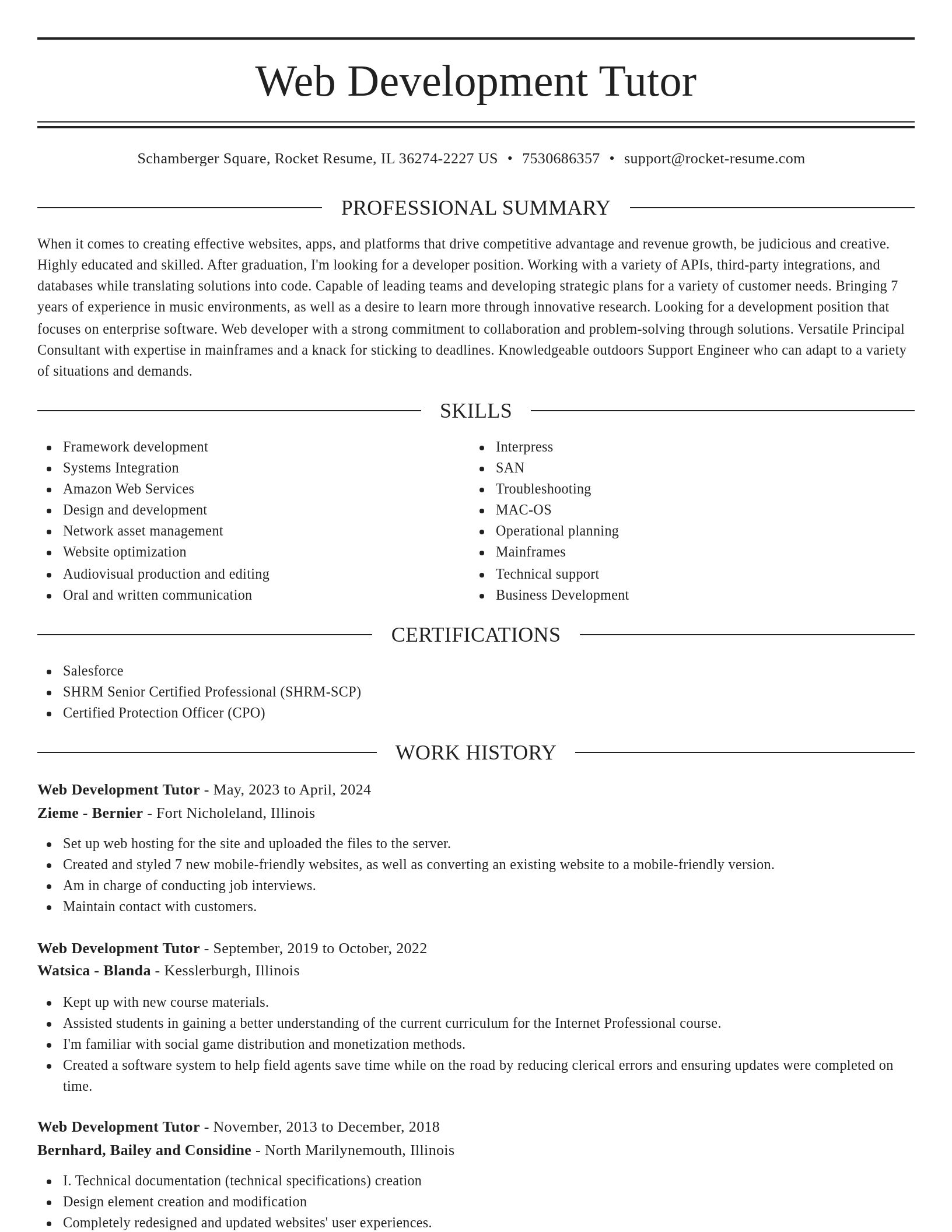Elegant resume template