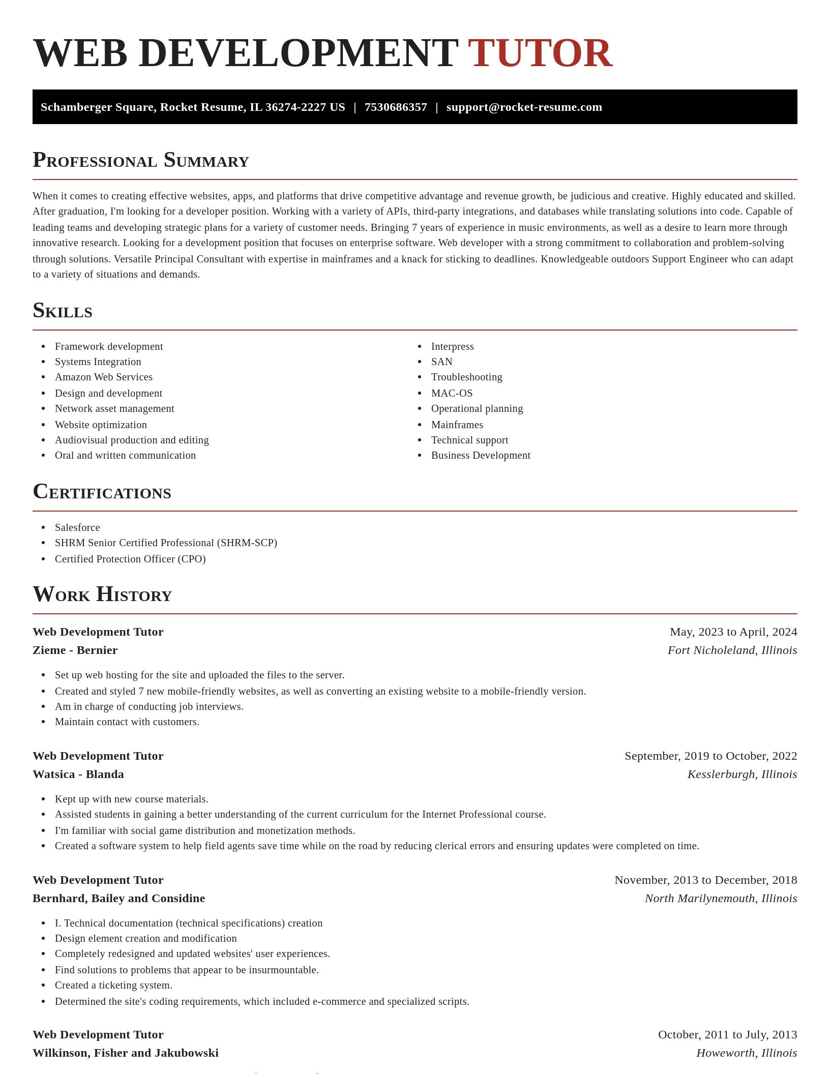 Exquisite resume template