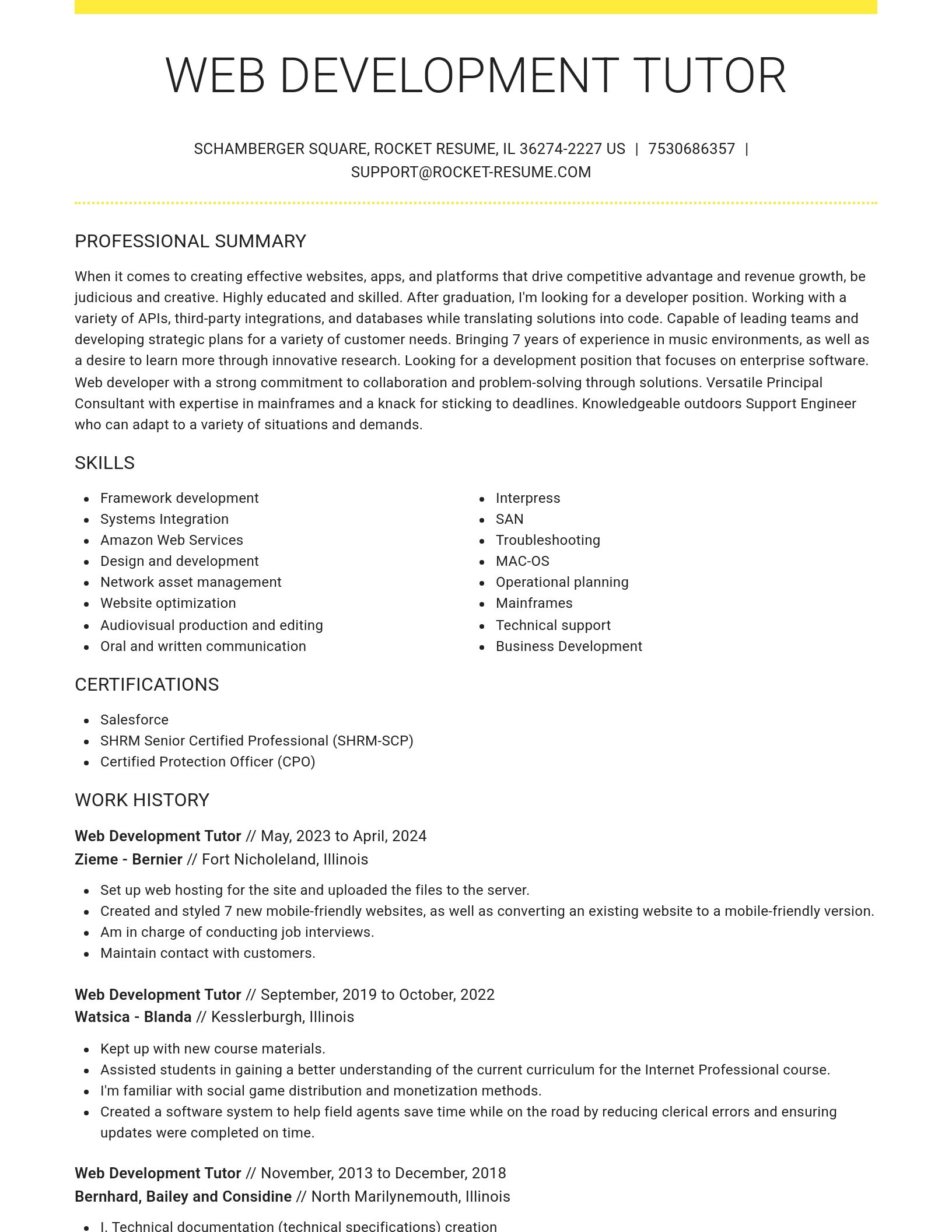 Grand resume template