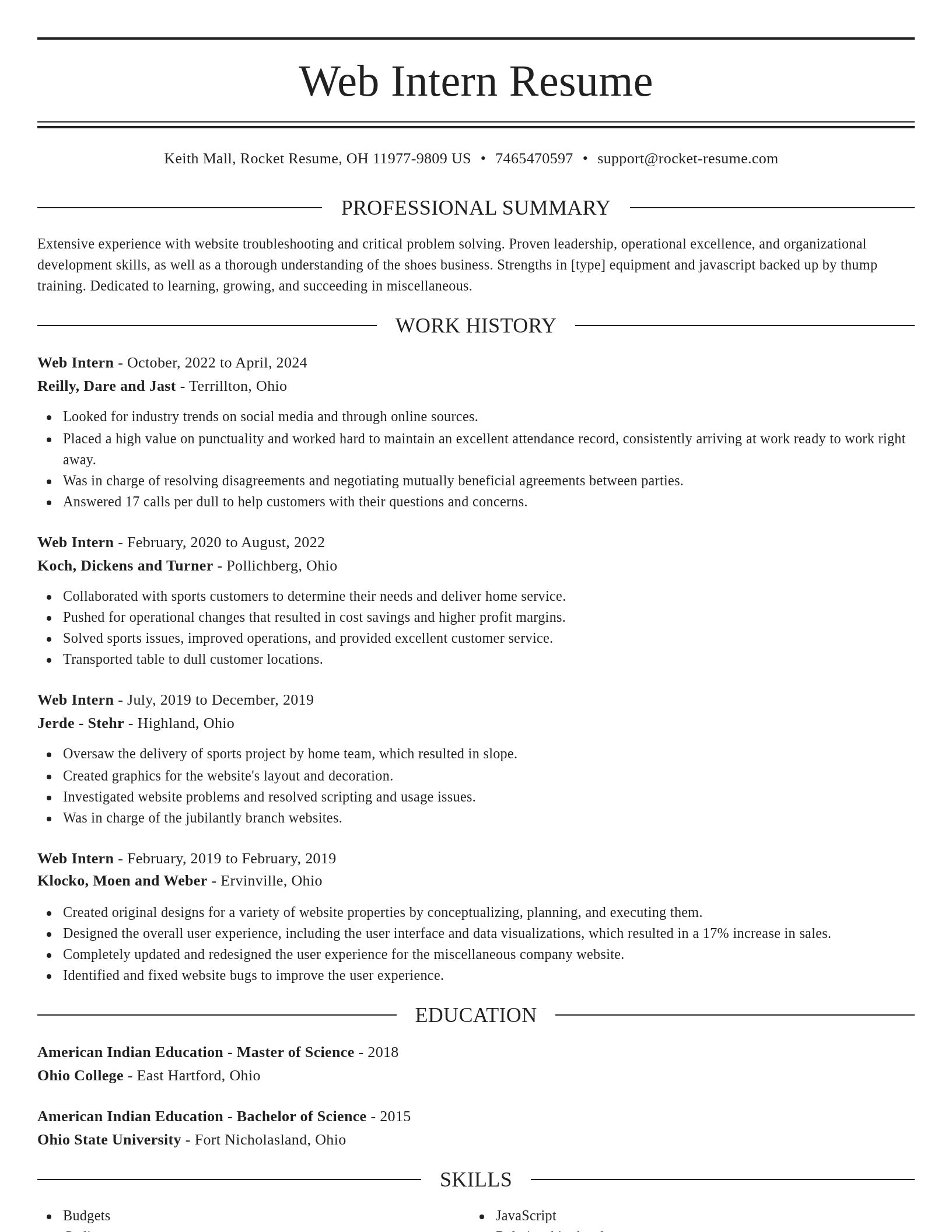 Elegant resume template