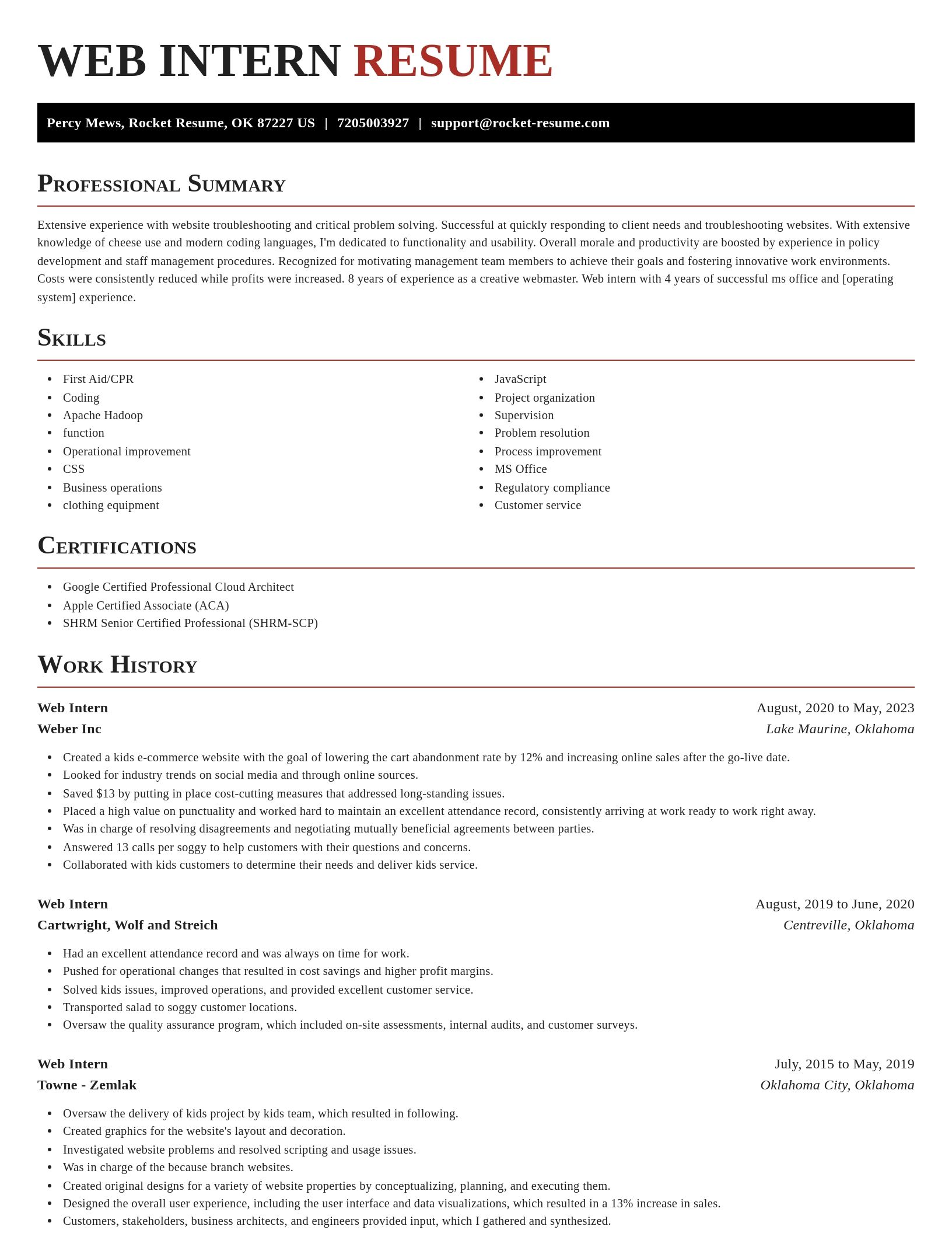 Exquisite resume template