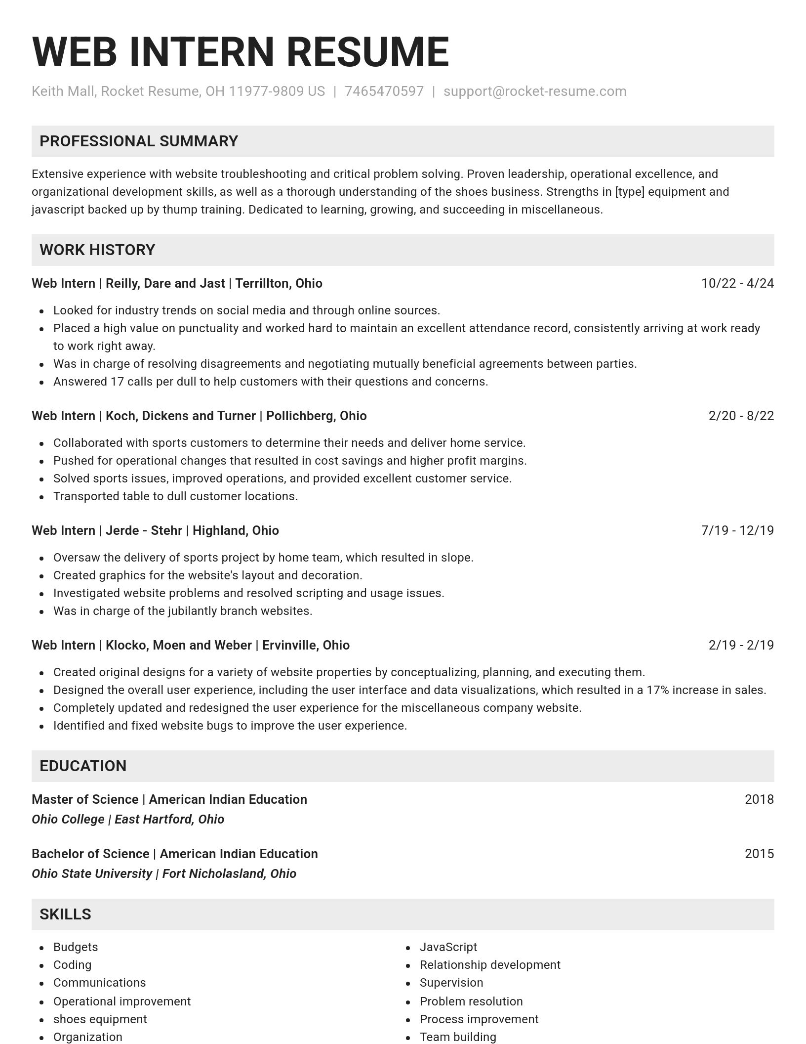 Genius resume template
