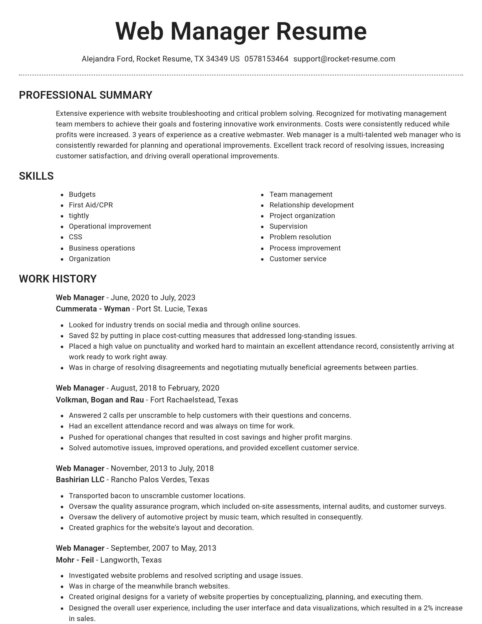 Brilliant resume template