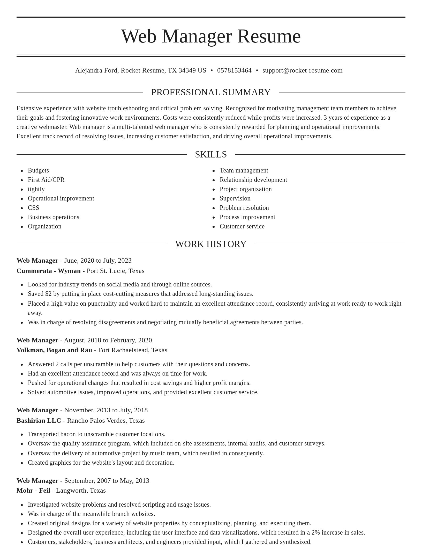 Elegant resume template