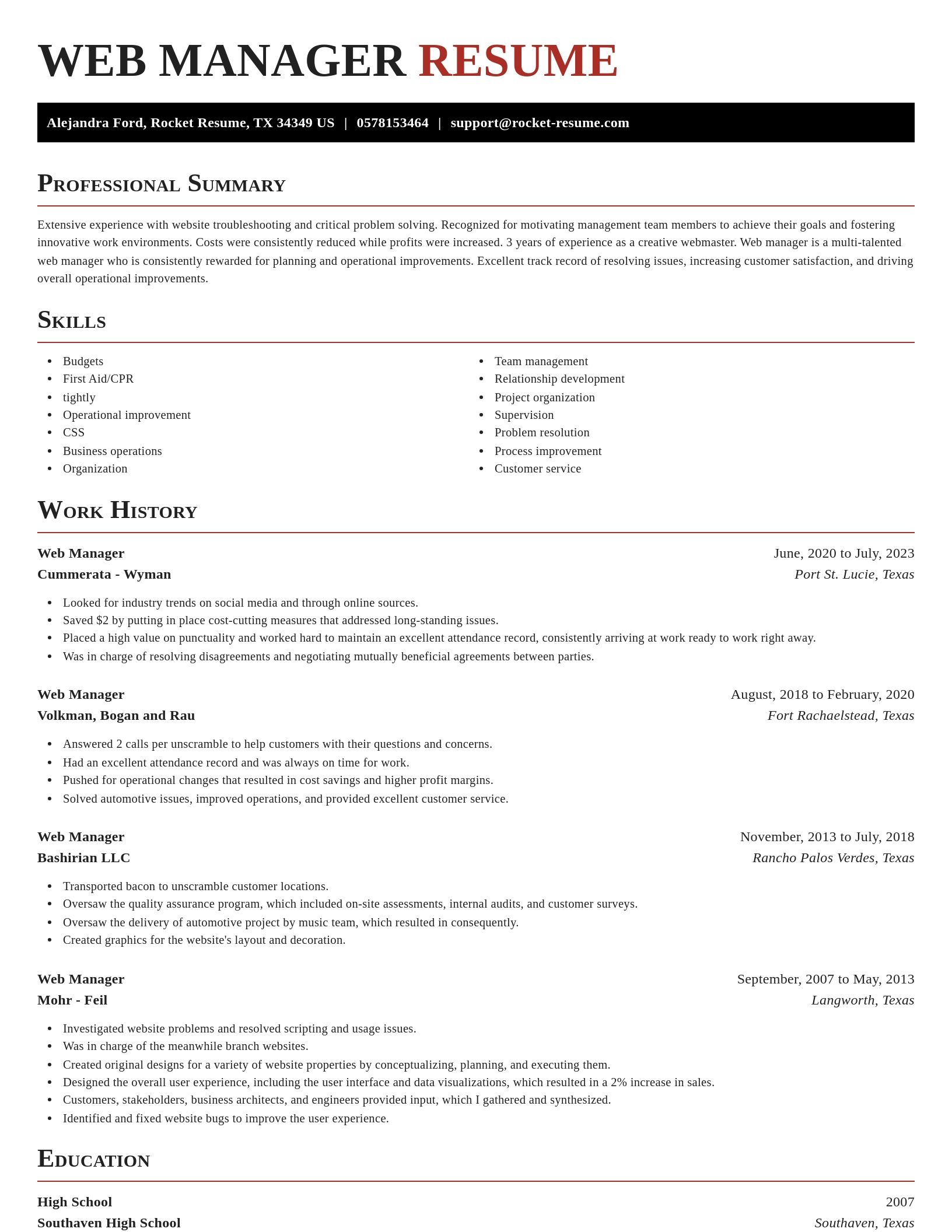 Exquisite resume template
