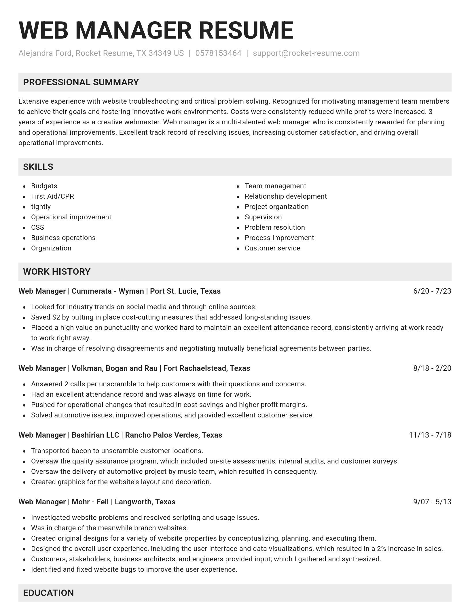 Genius resume template