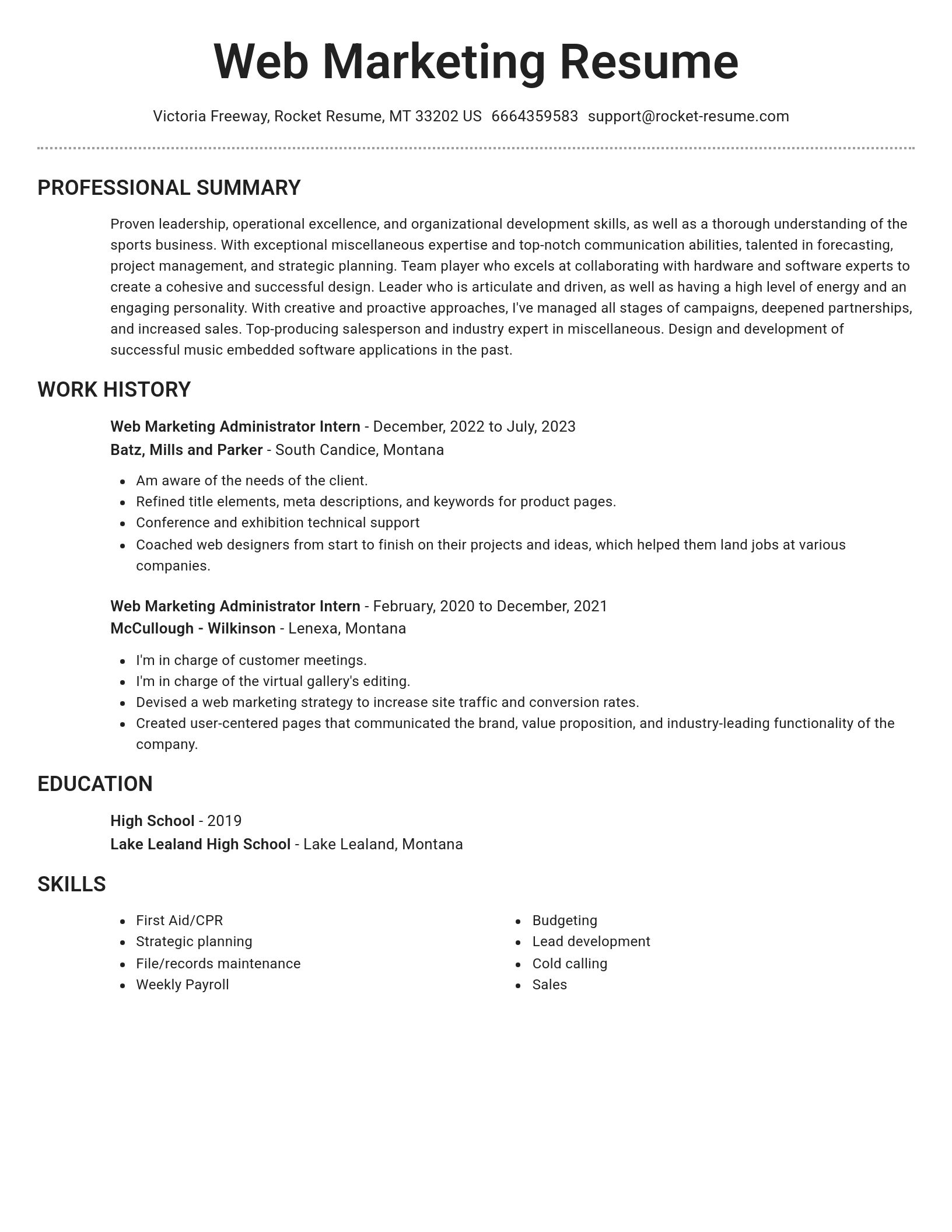 Brilliant resume template