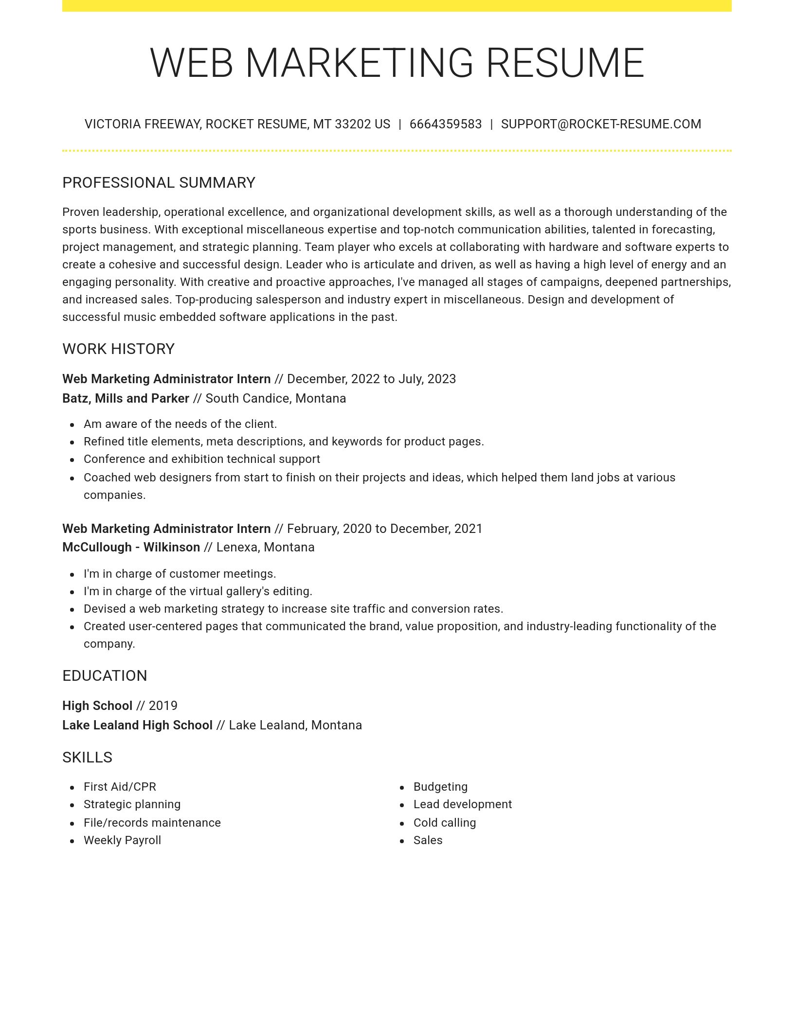 Grand resume template