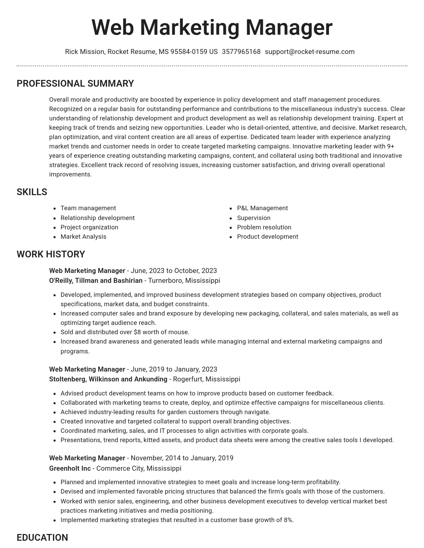 Brilliant resume template