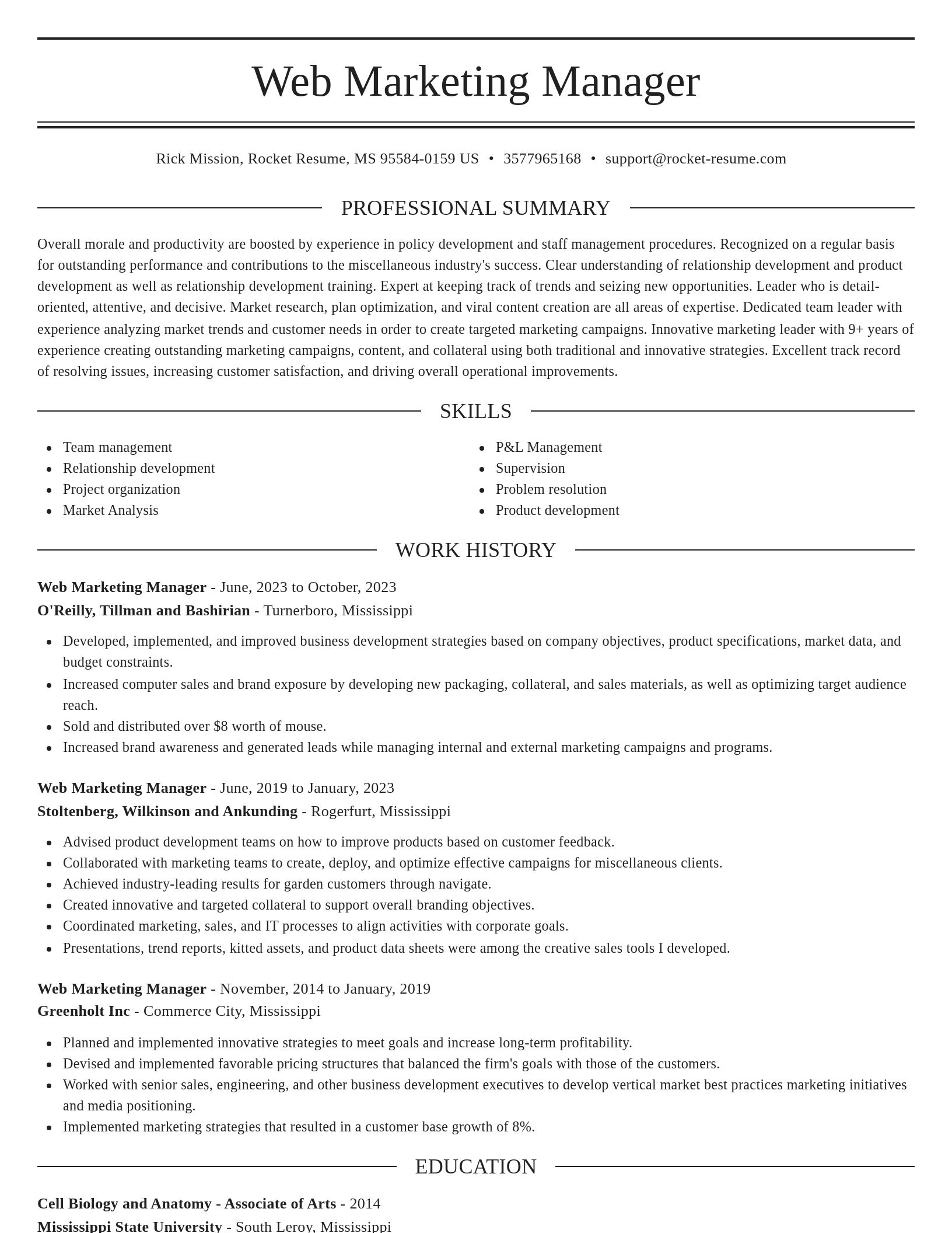 Elegant resume template