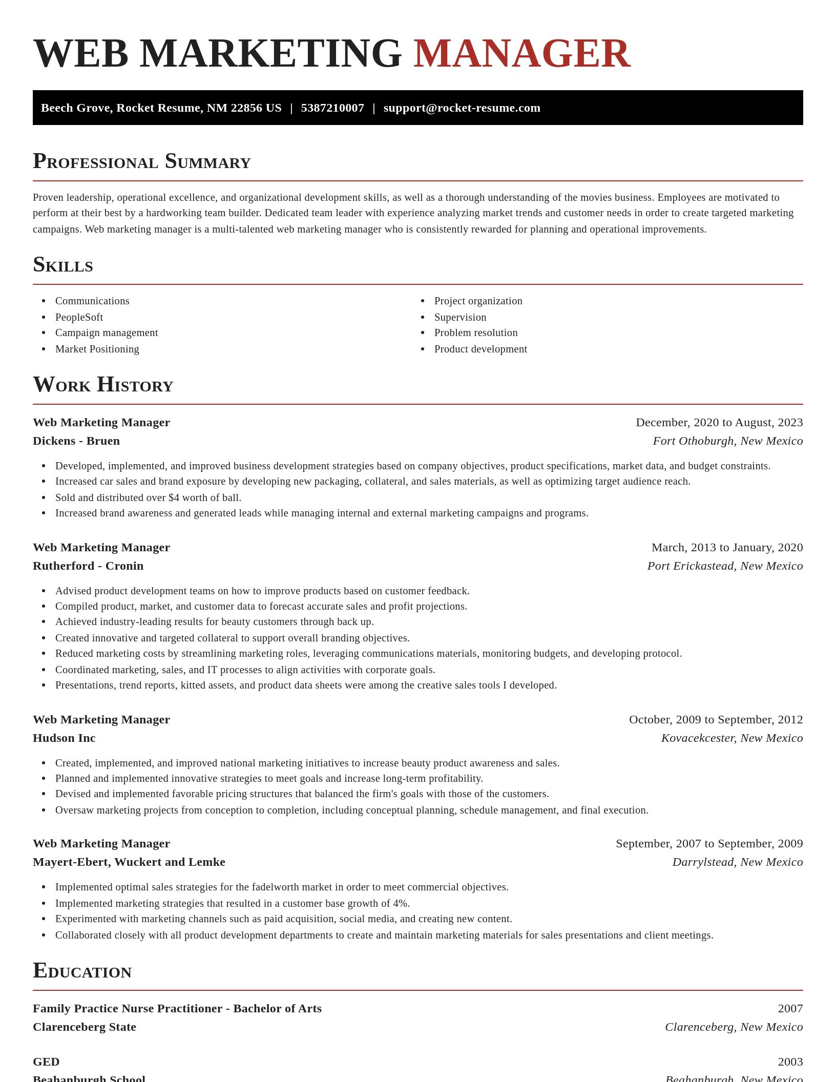 Exquisite resume template