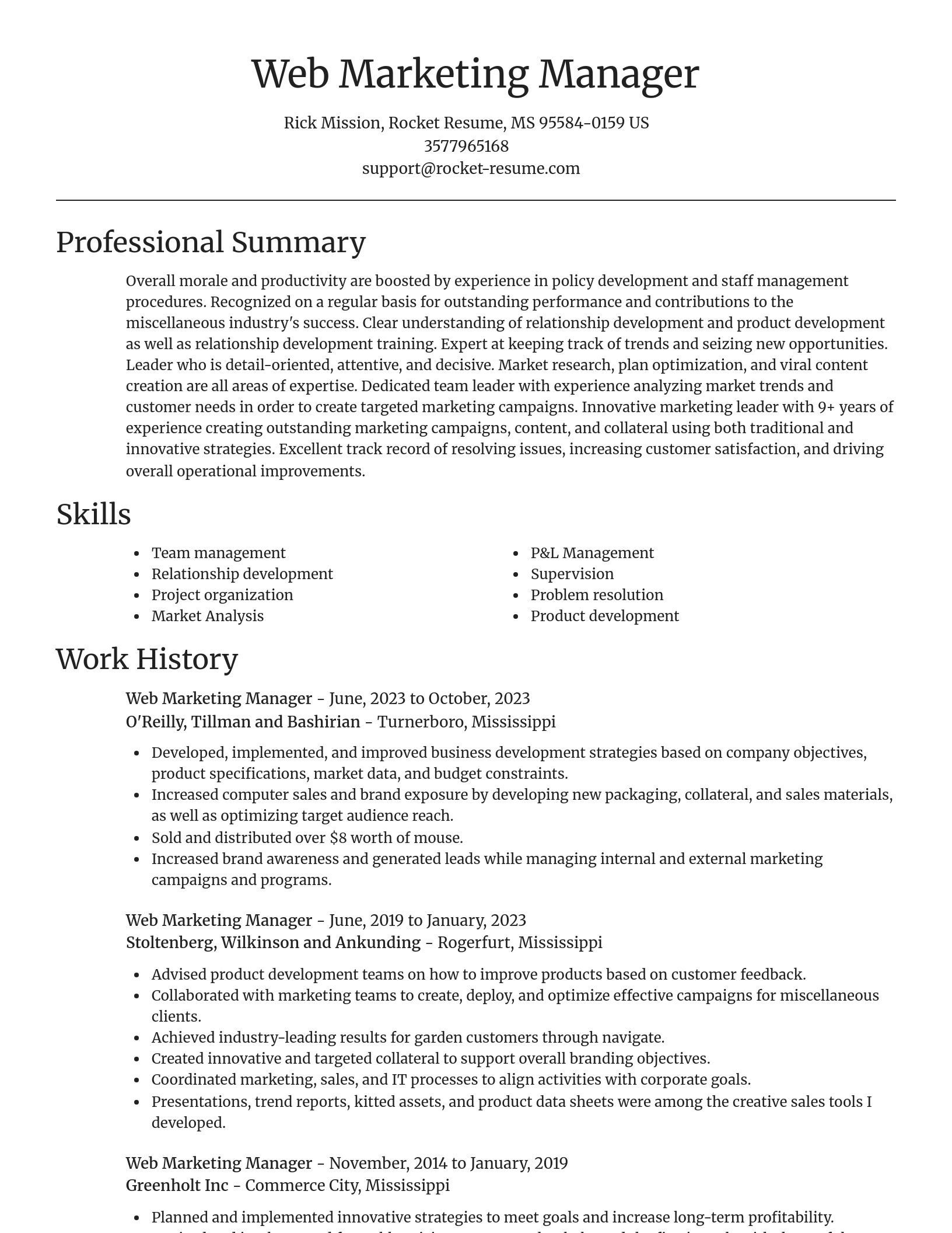 Focal Point resume template