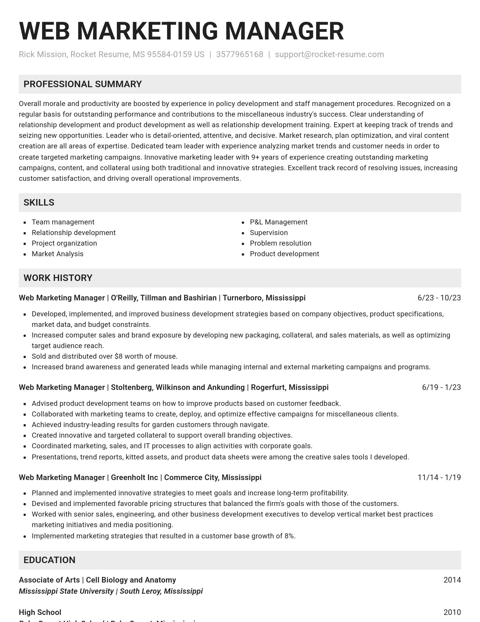 Genius resume template