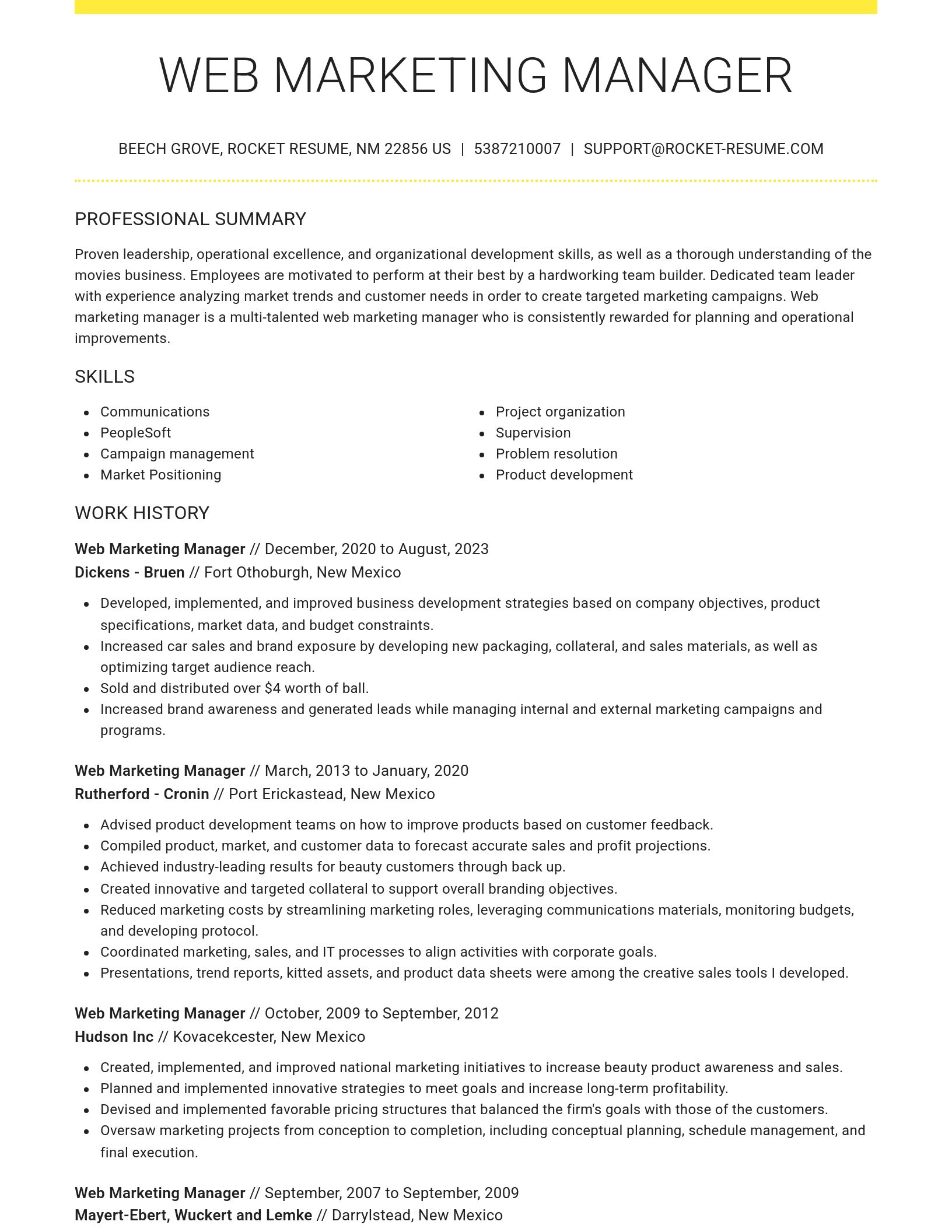 Grand resume template