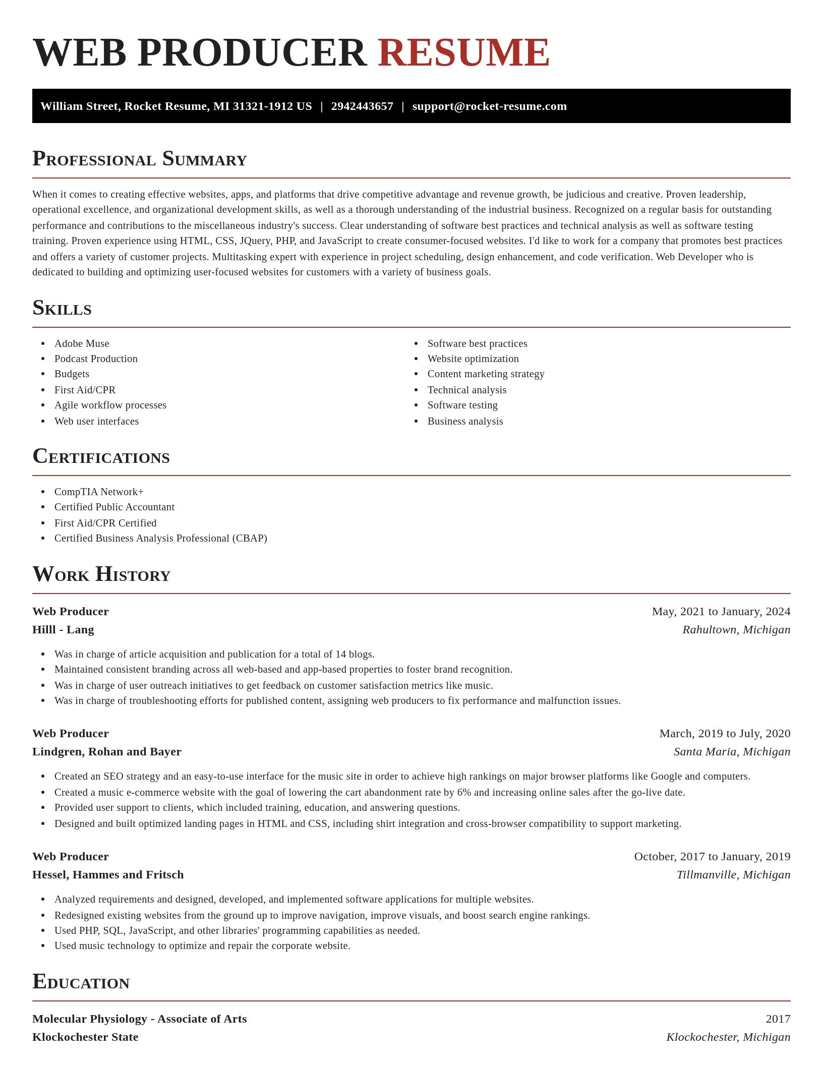 Exquisite resume template