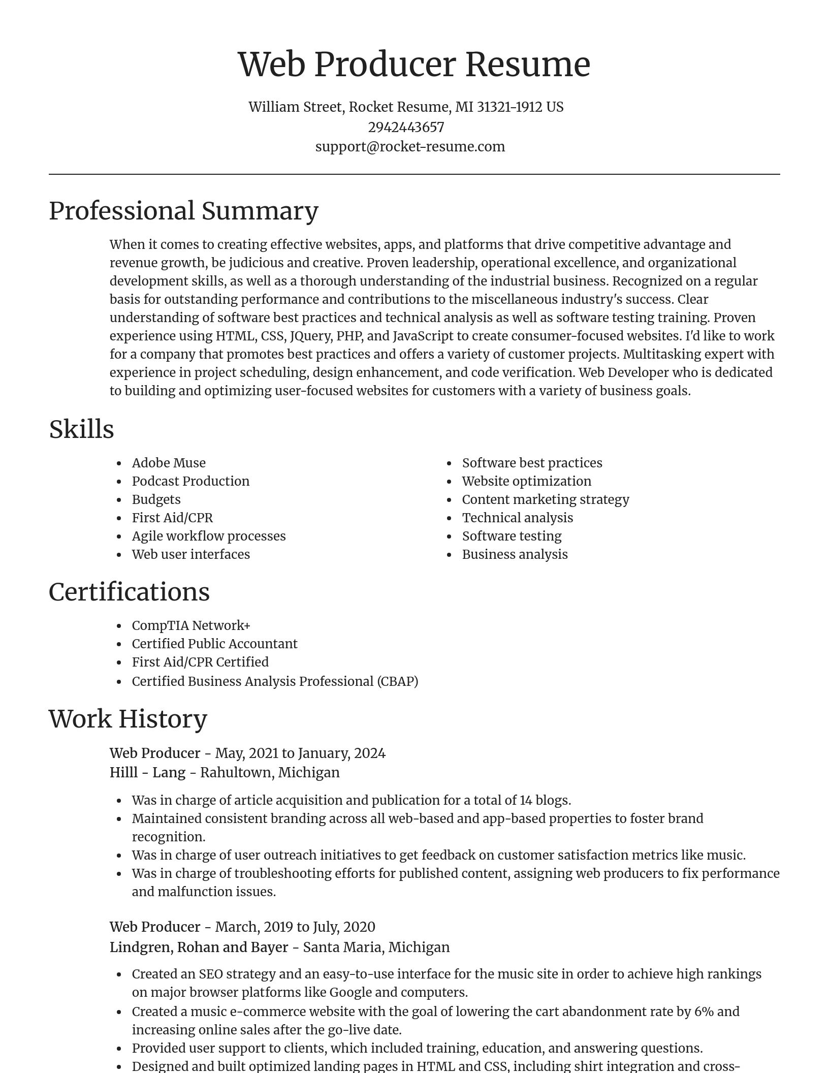Focal Point resume template
