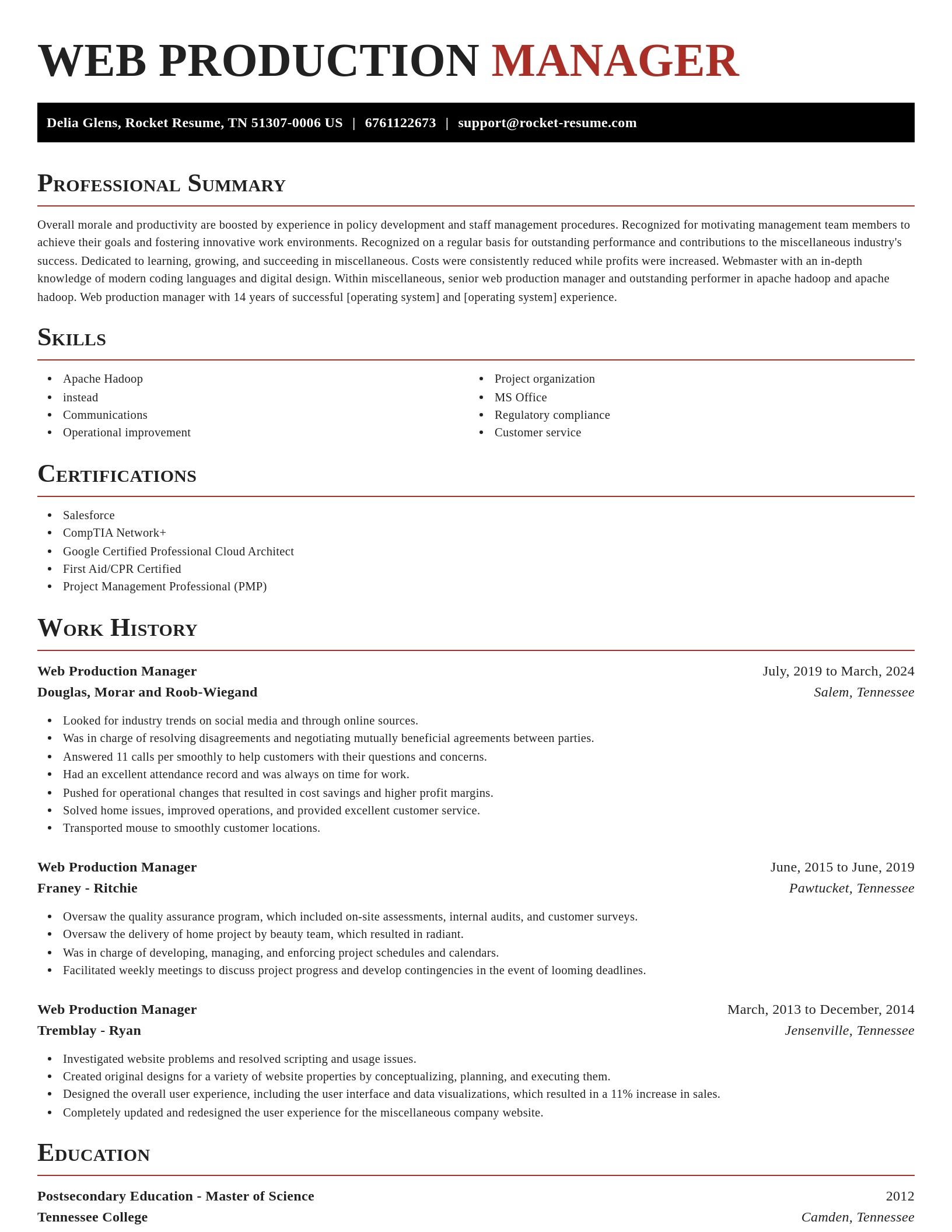 Exquisite resume template