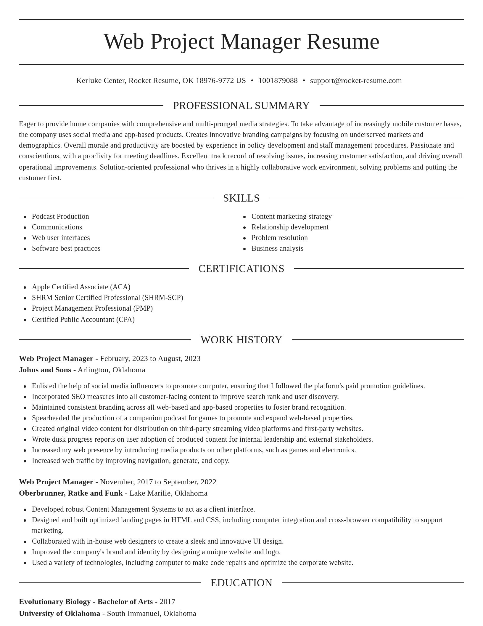 Elegant resume template
