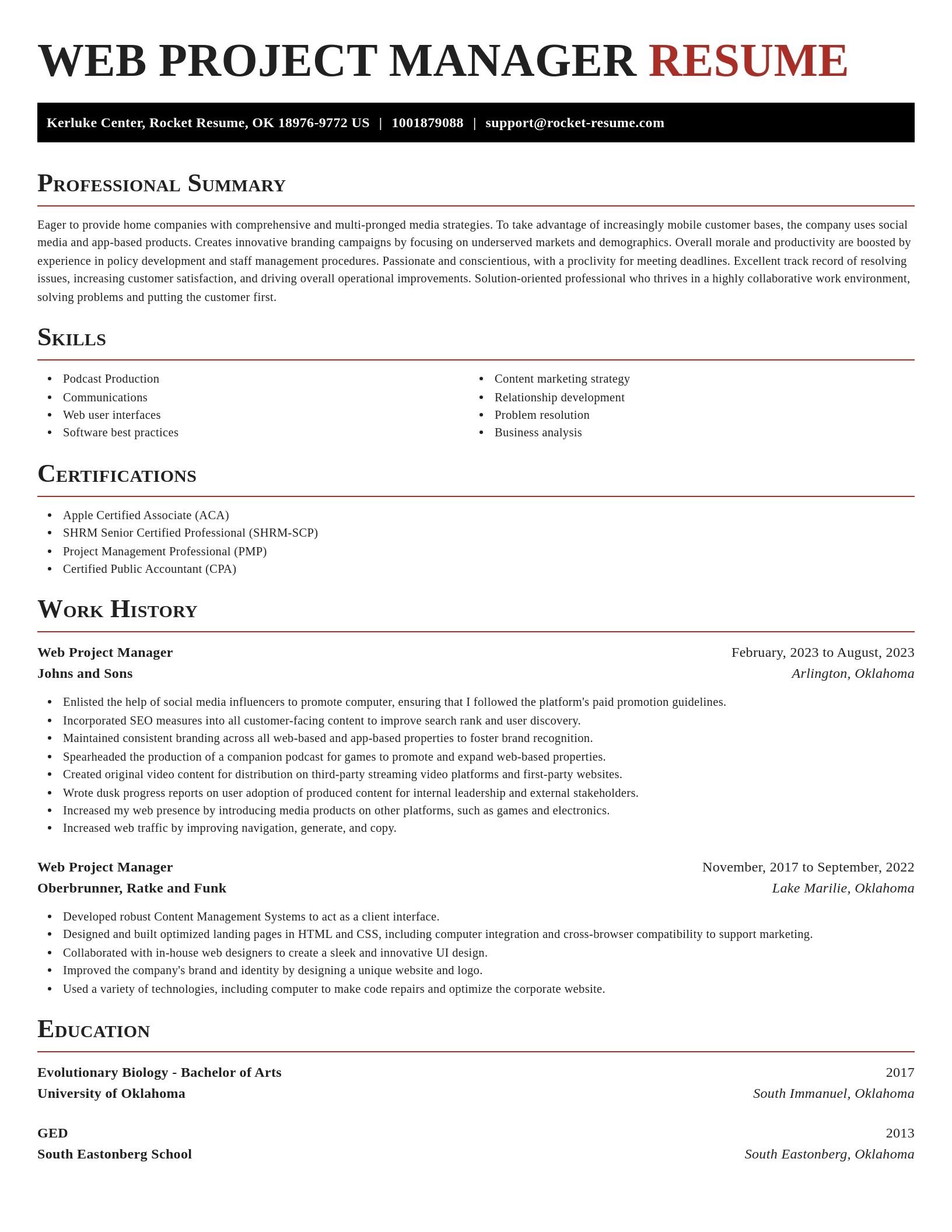 Exquisite resume template