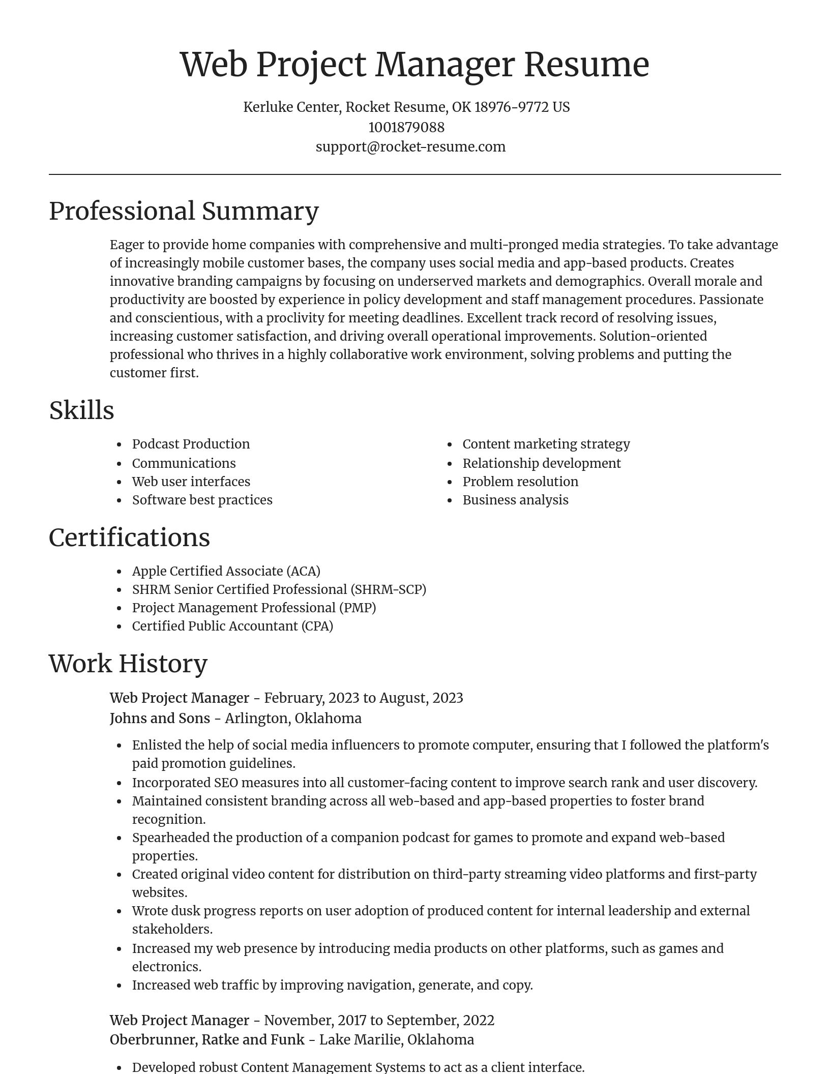 Focal Point resume template