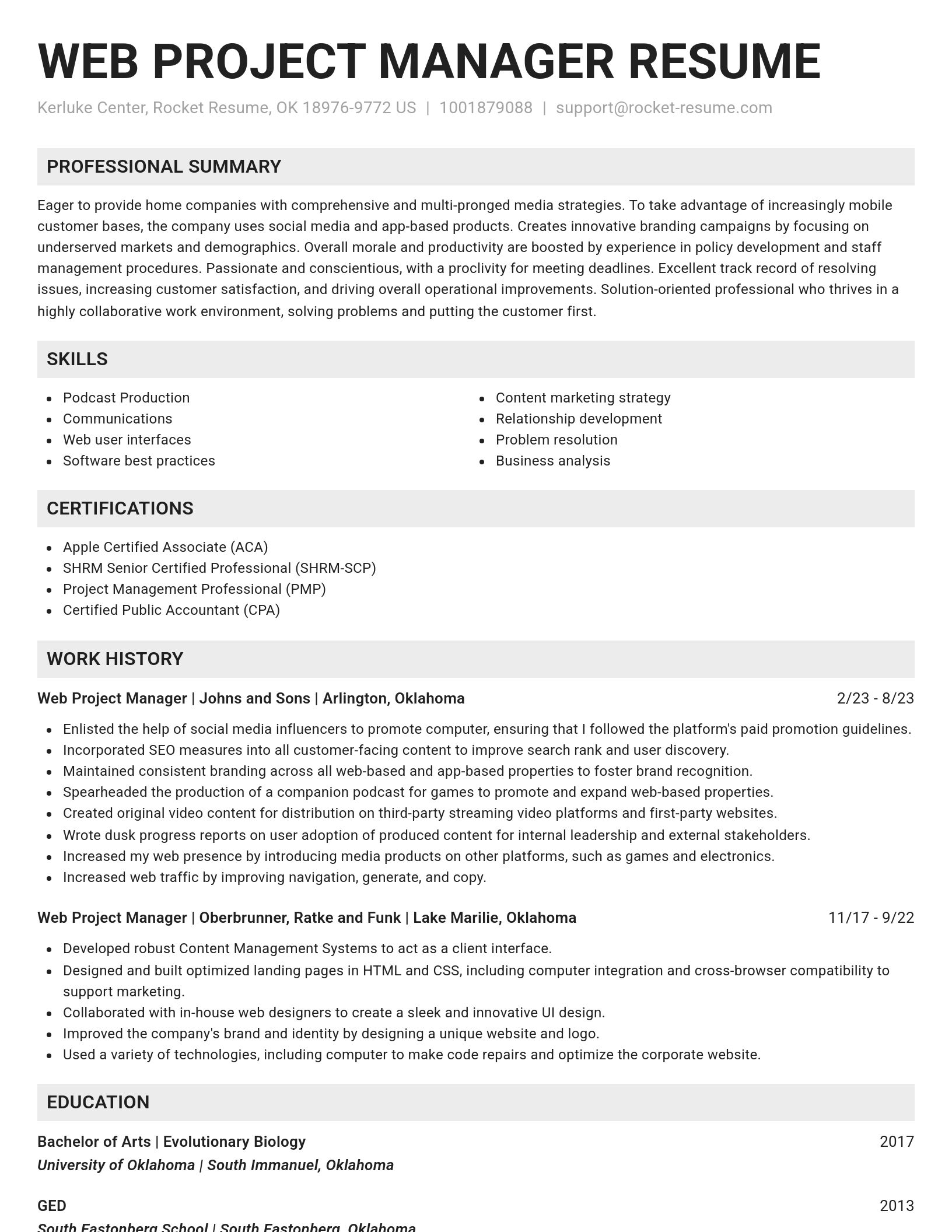 Genius resume template