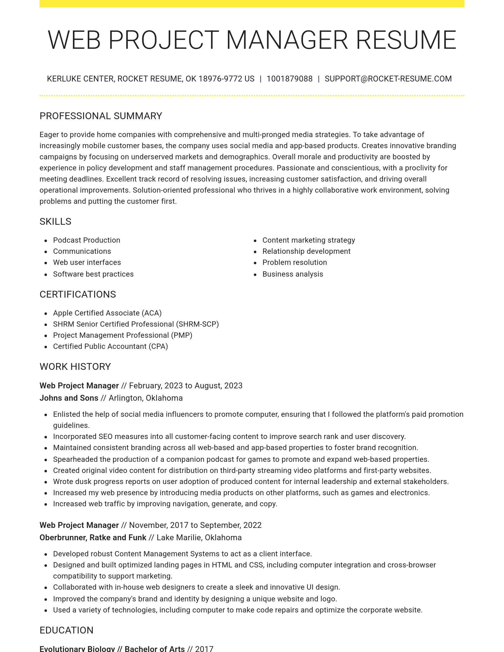 Grand resume template