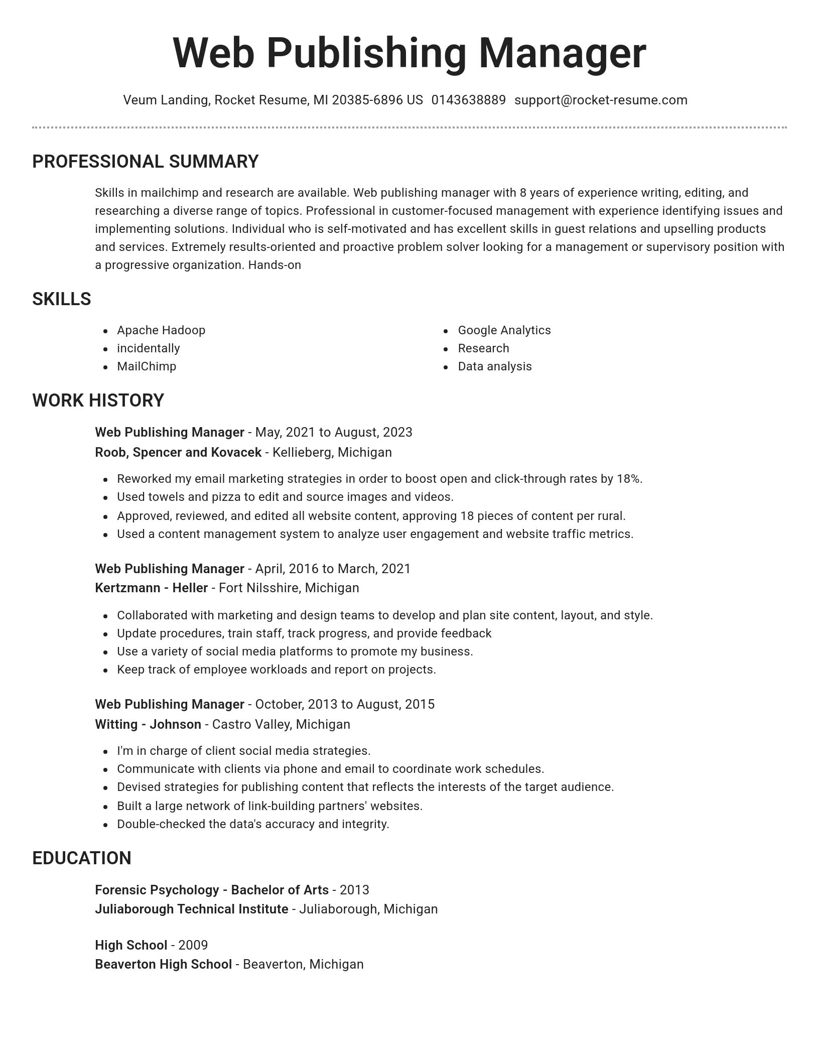 Brilliant resume template