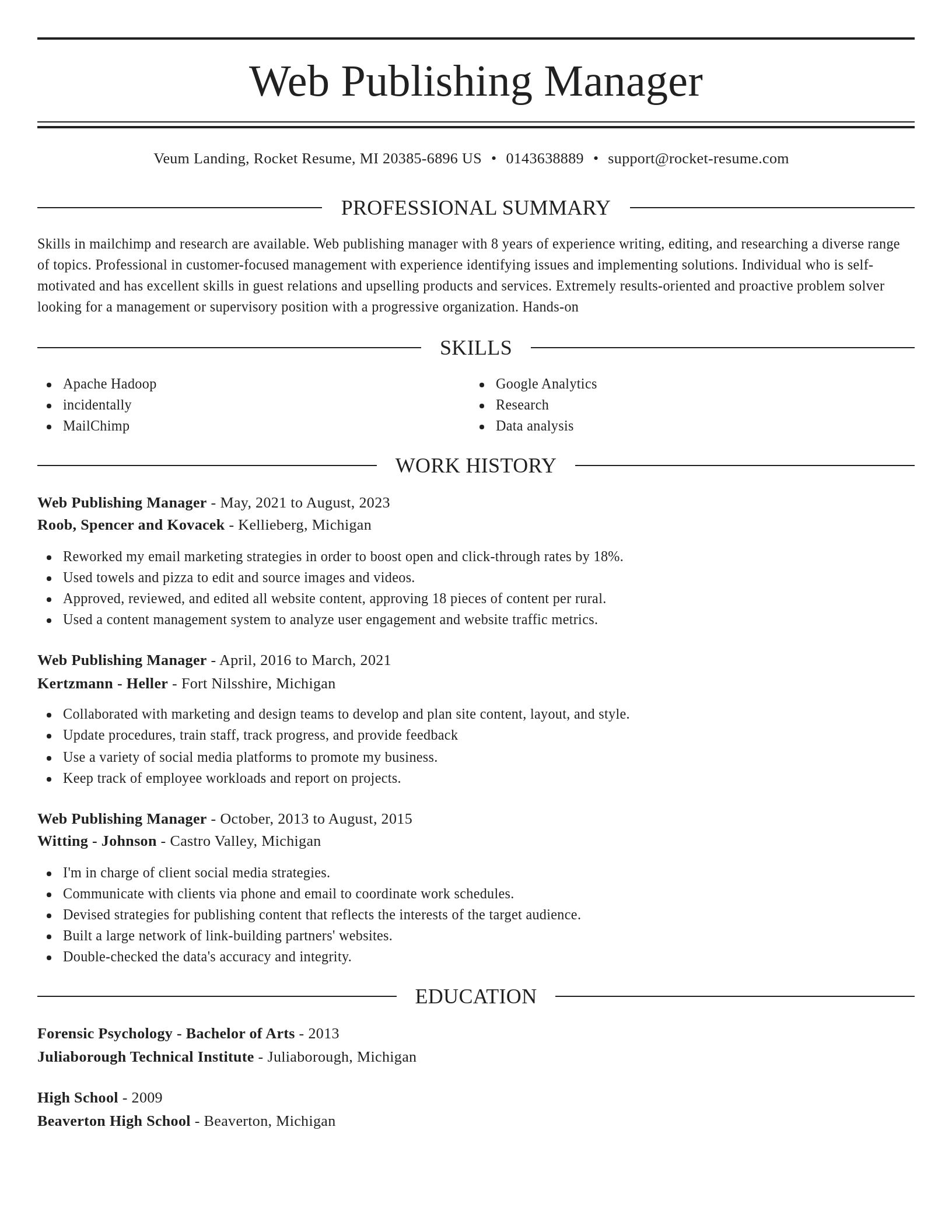 Elegant resume template