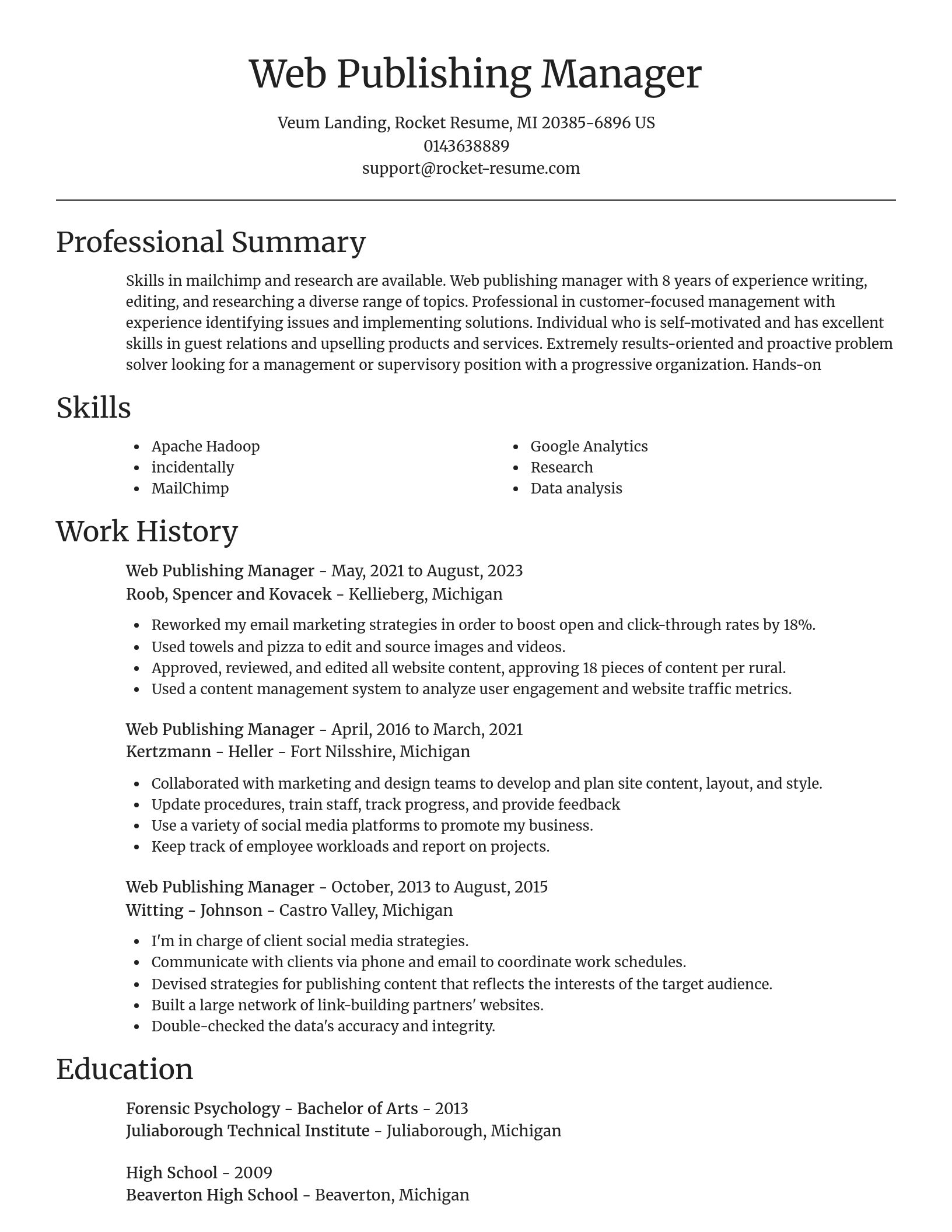 Focal Point resume template