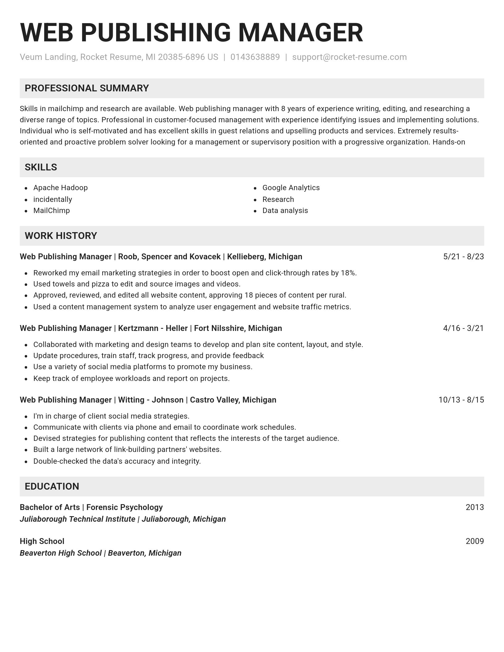 Genius resume template
