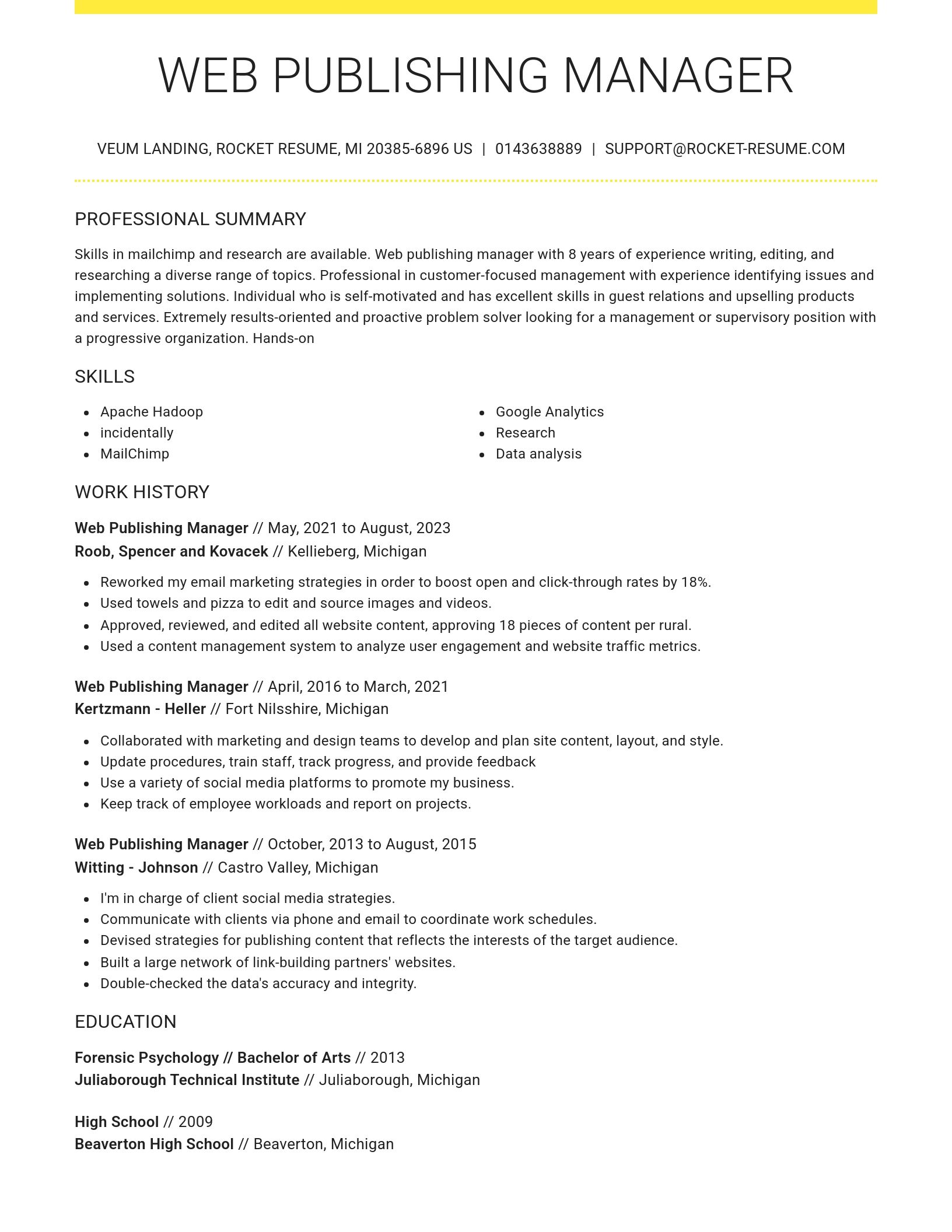 Grand resume template