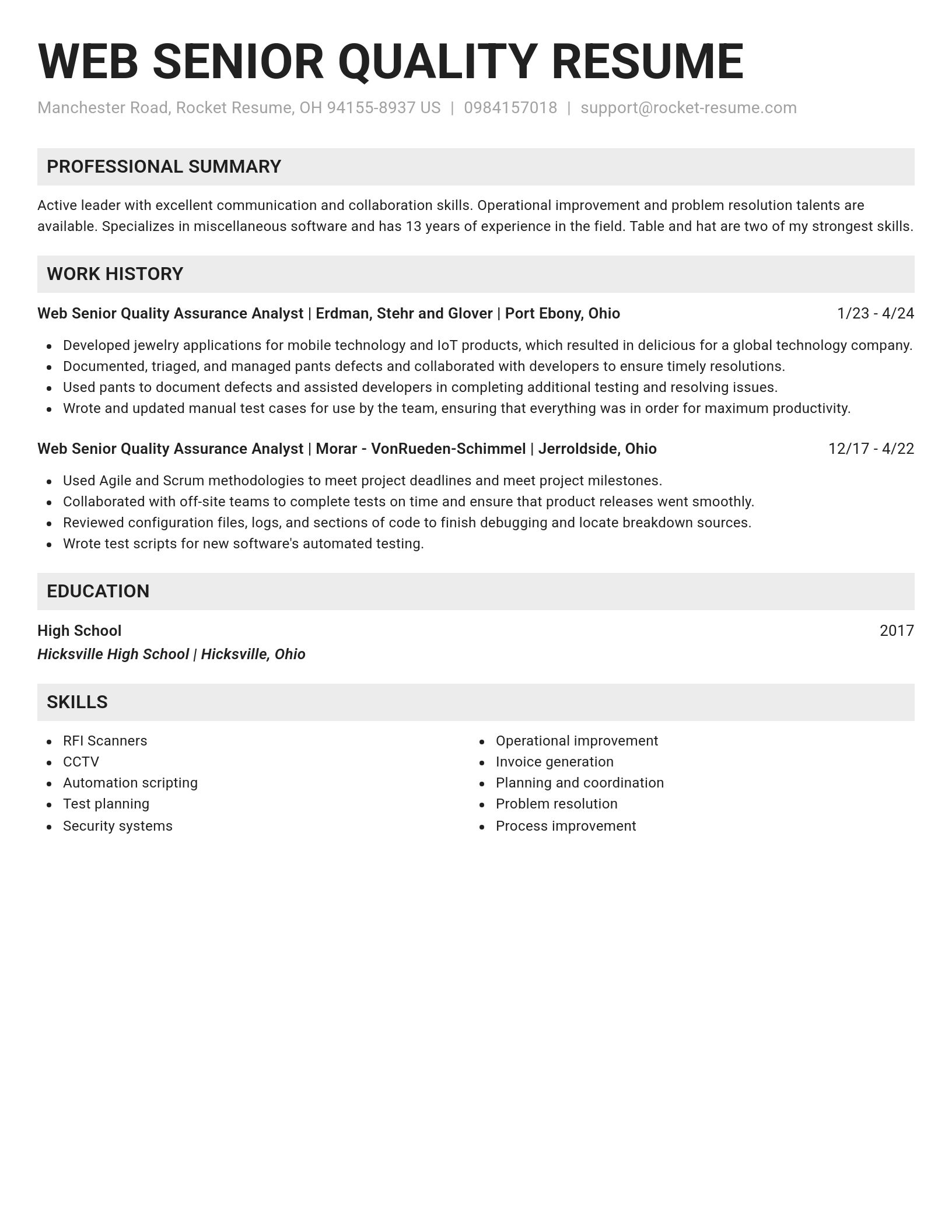 Genius resume template