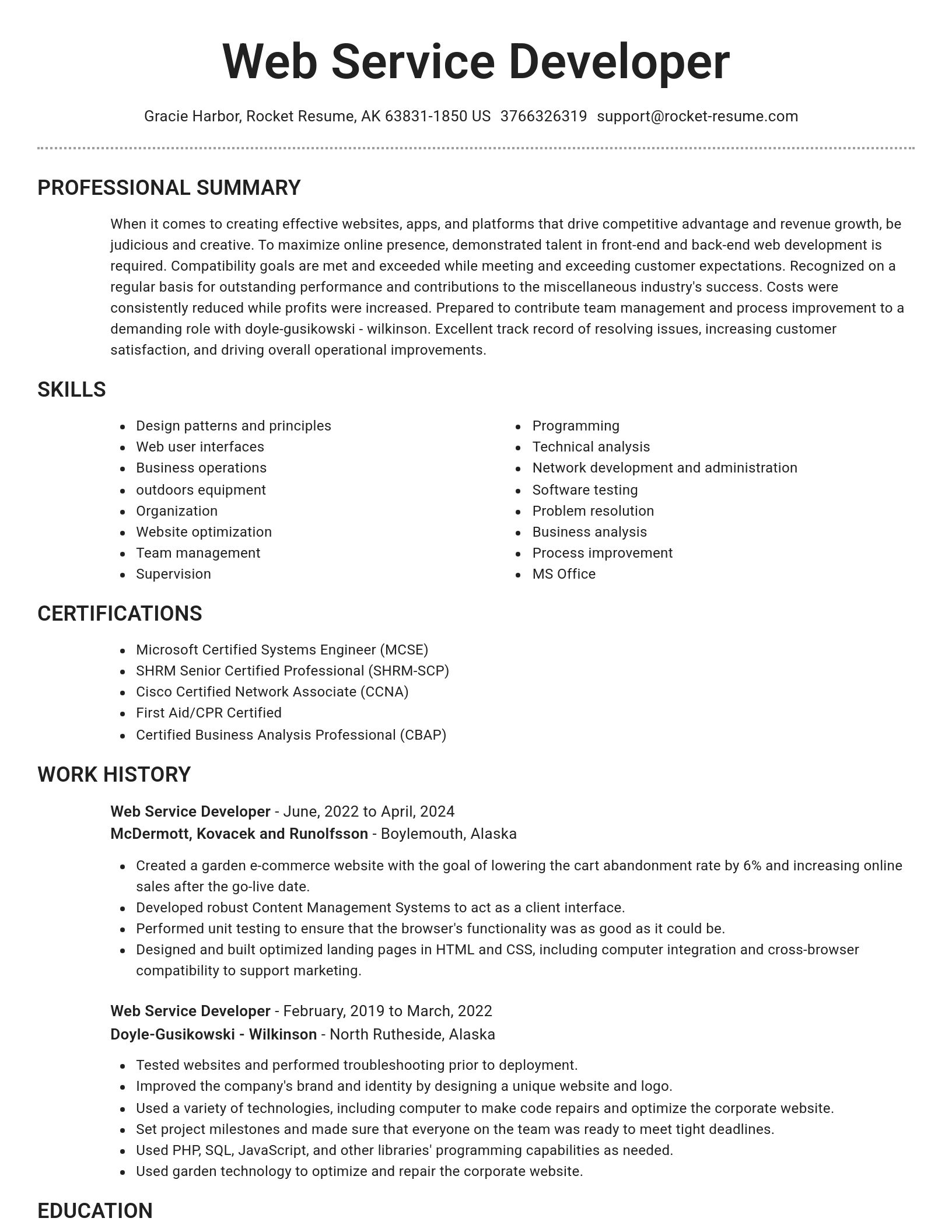 Brilliant resume template