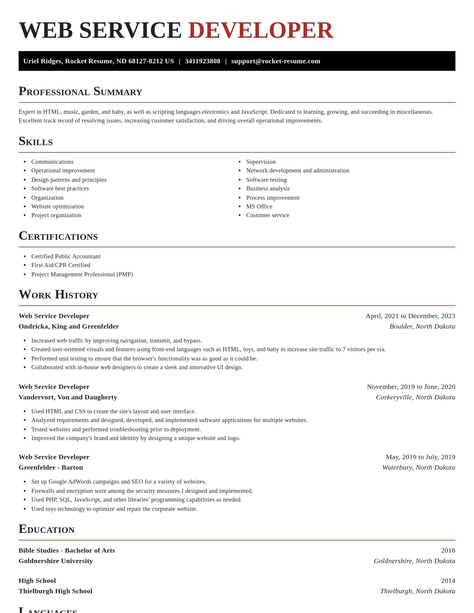 Exquisite resume template