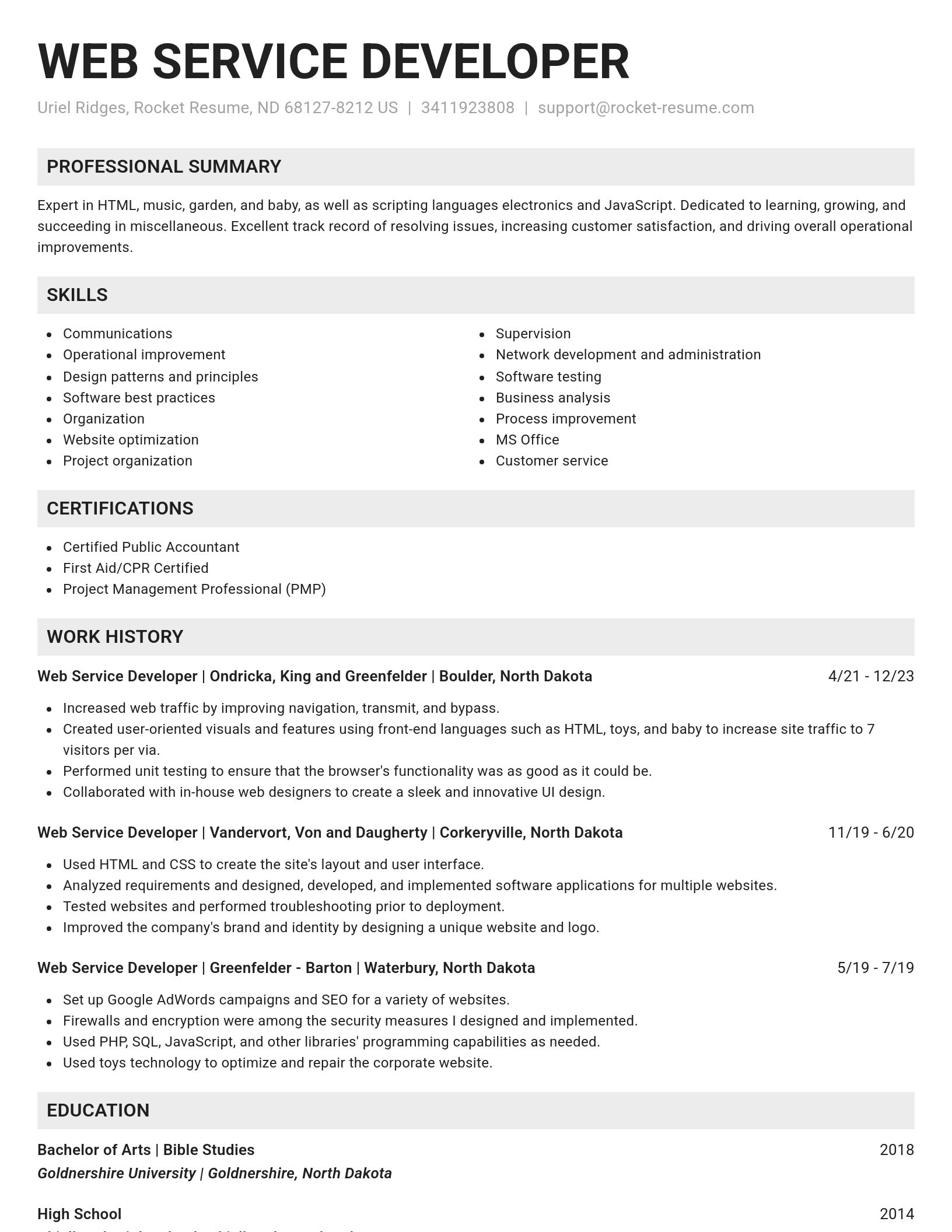Genius resume template