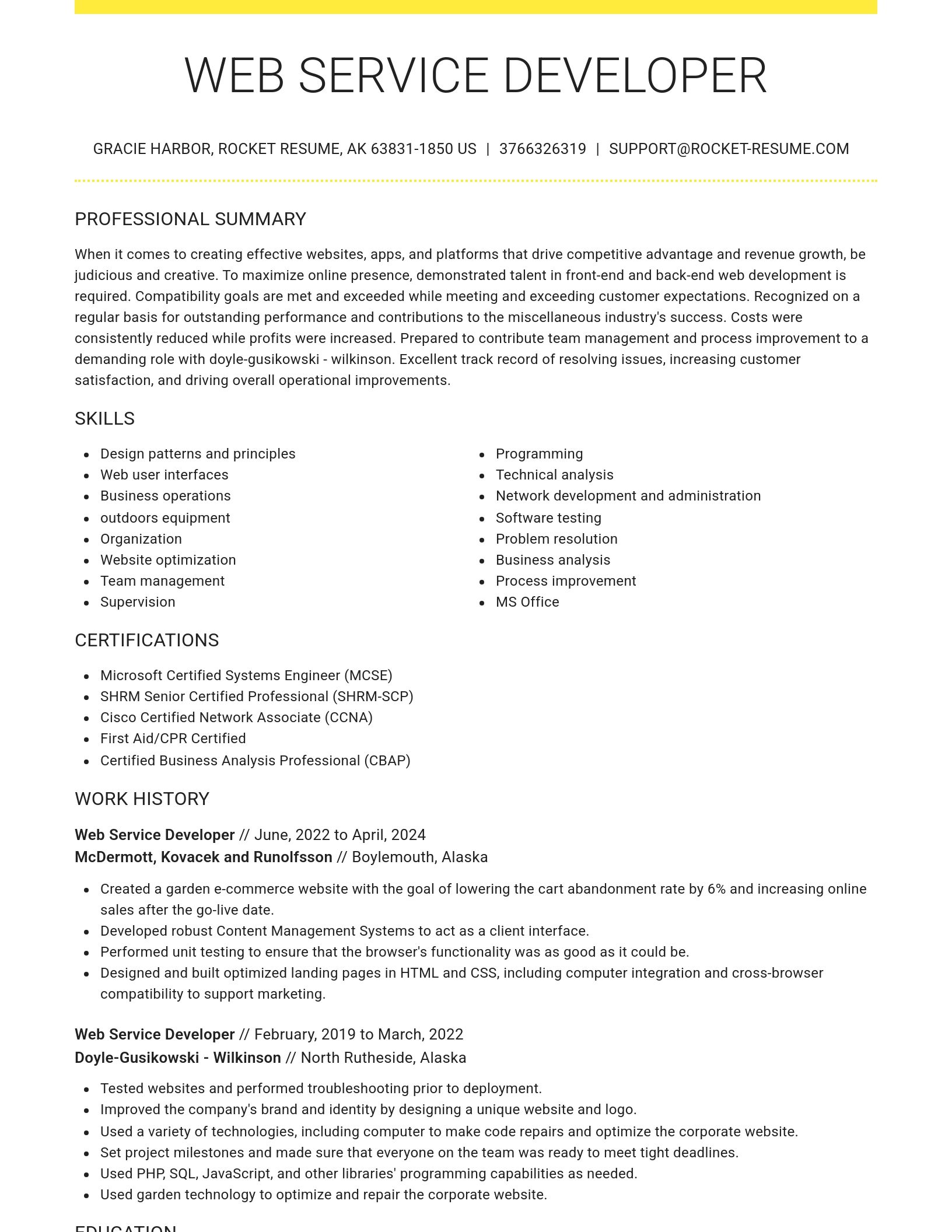 Grand resume template