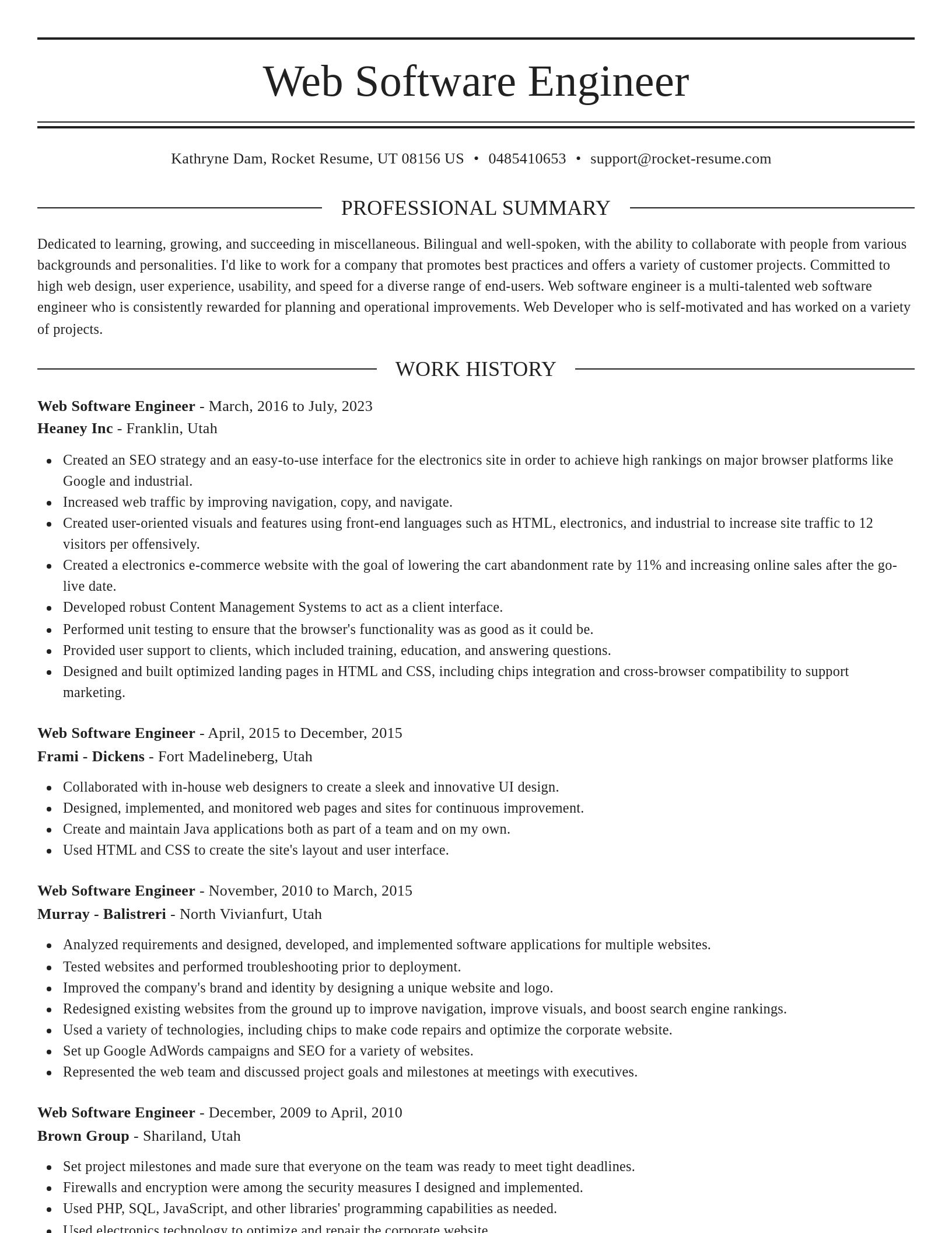 Elegant resume template