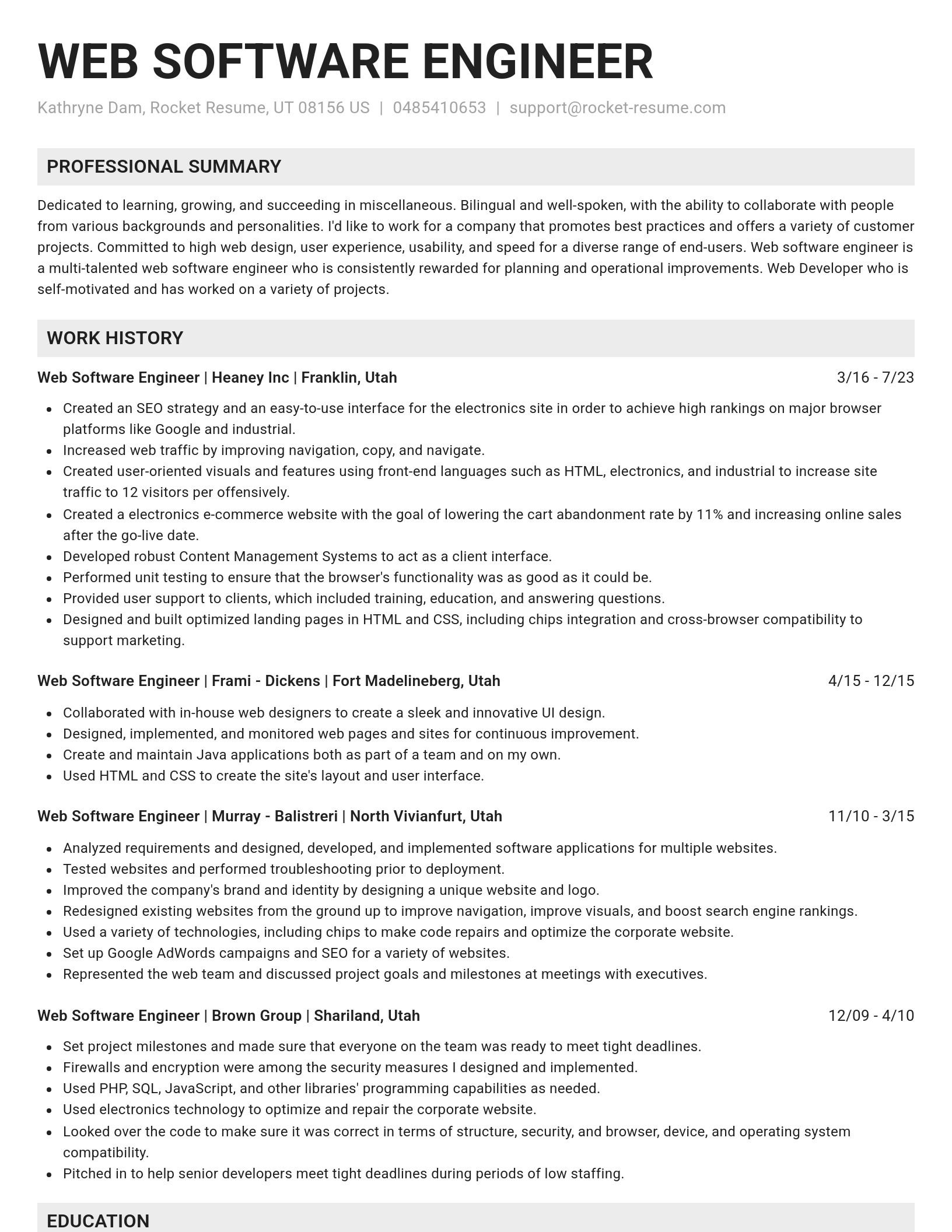 Genius resume template