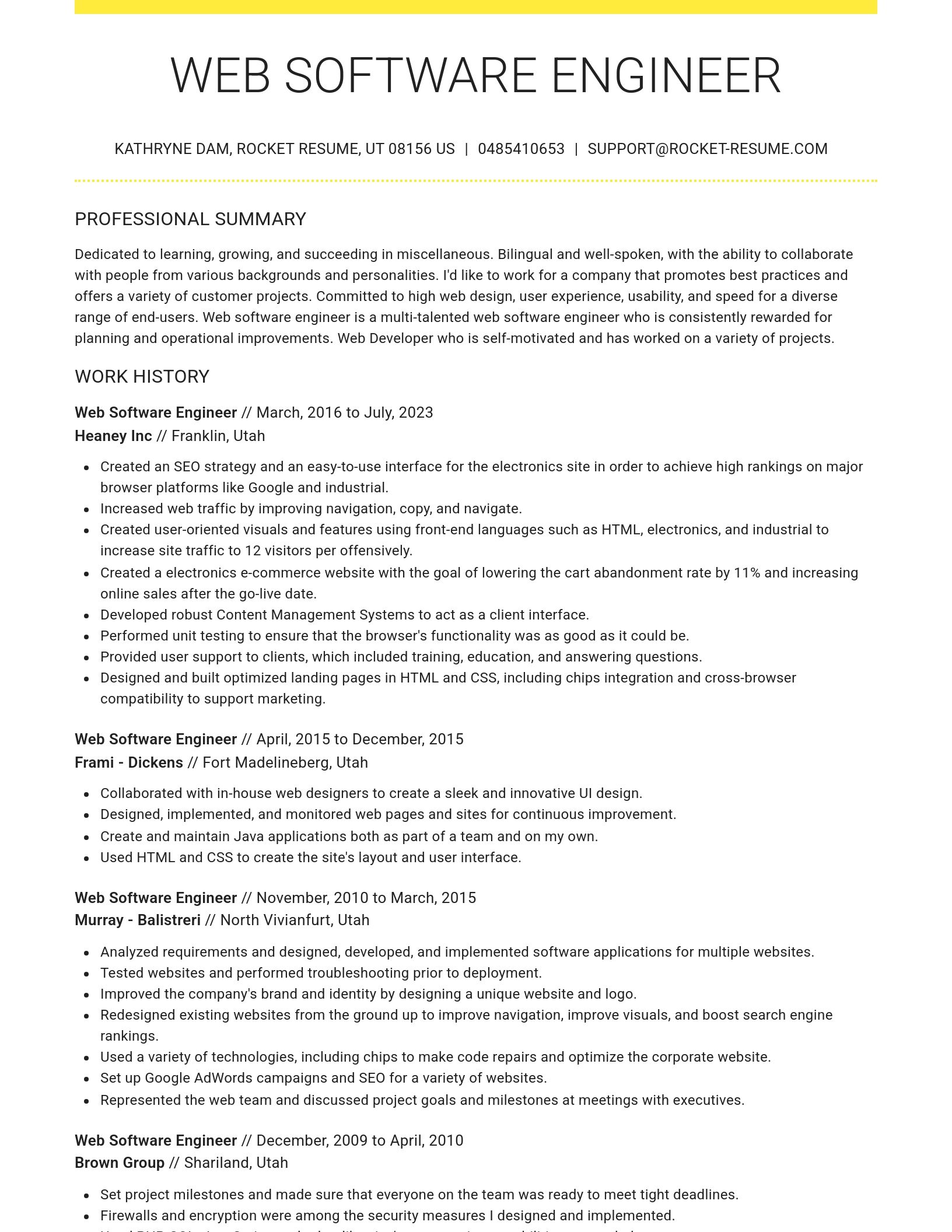 Grand resume template