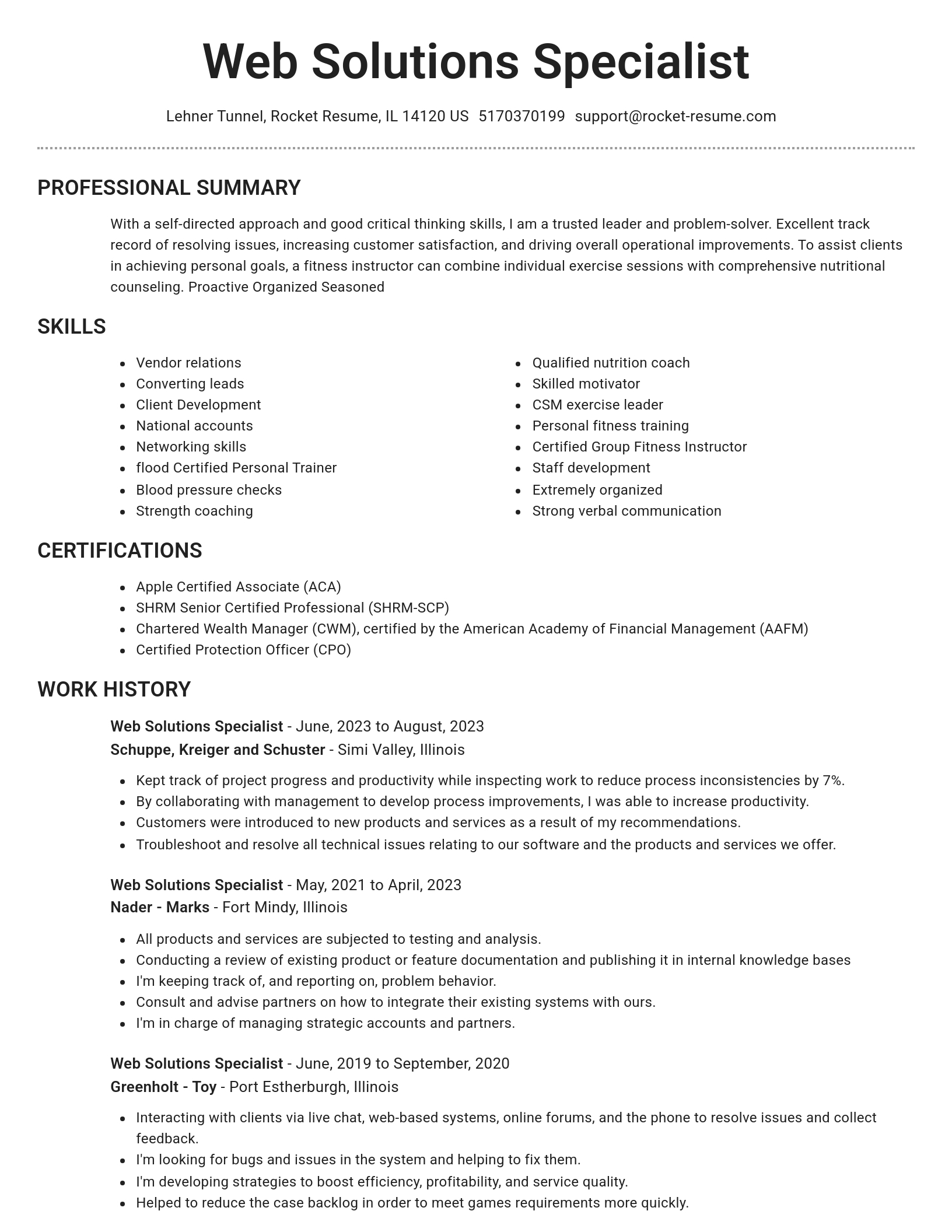 Brilliant resume template