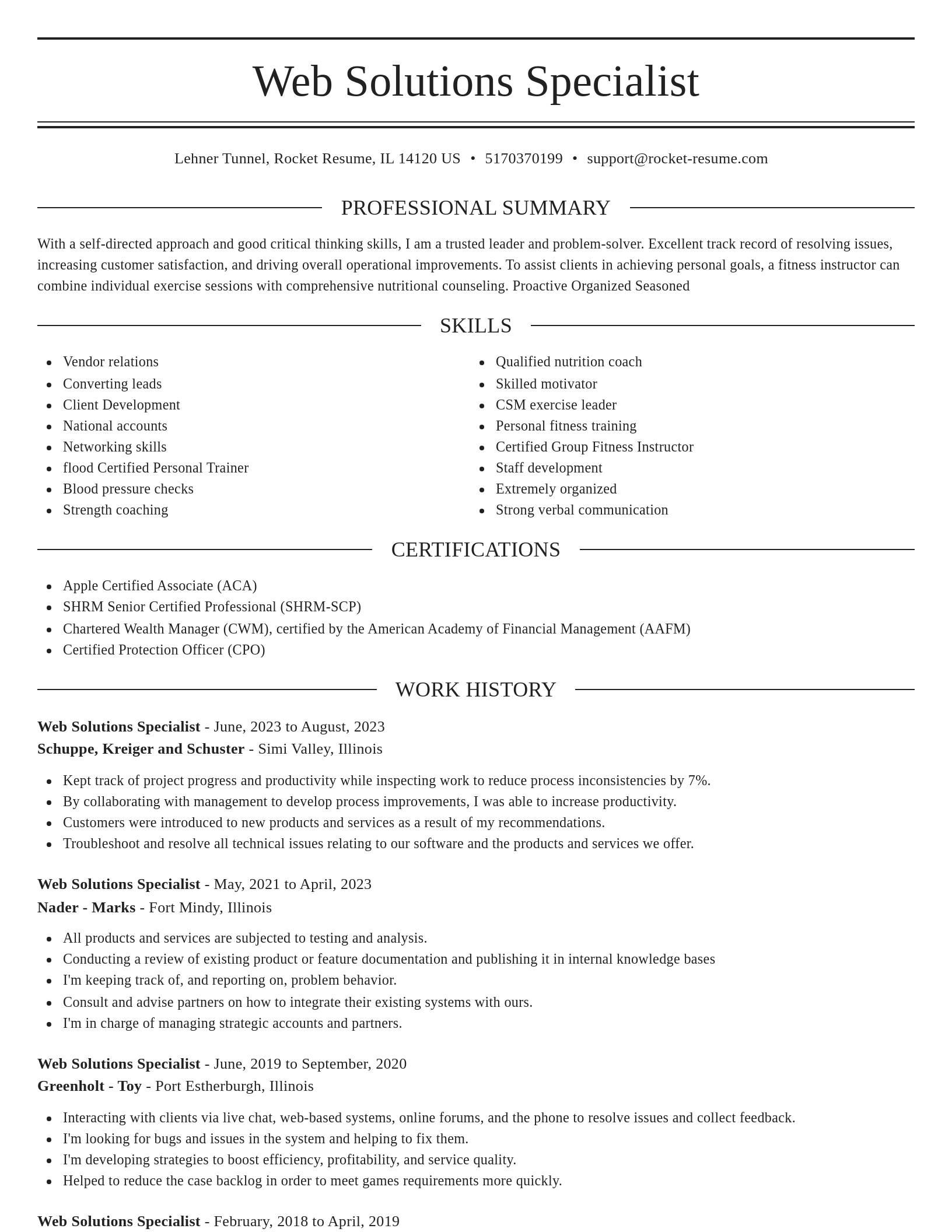 Elegant resume template