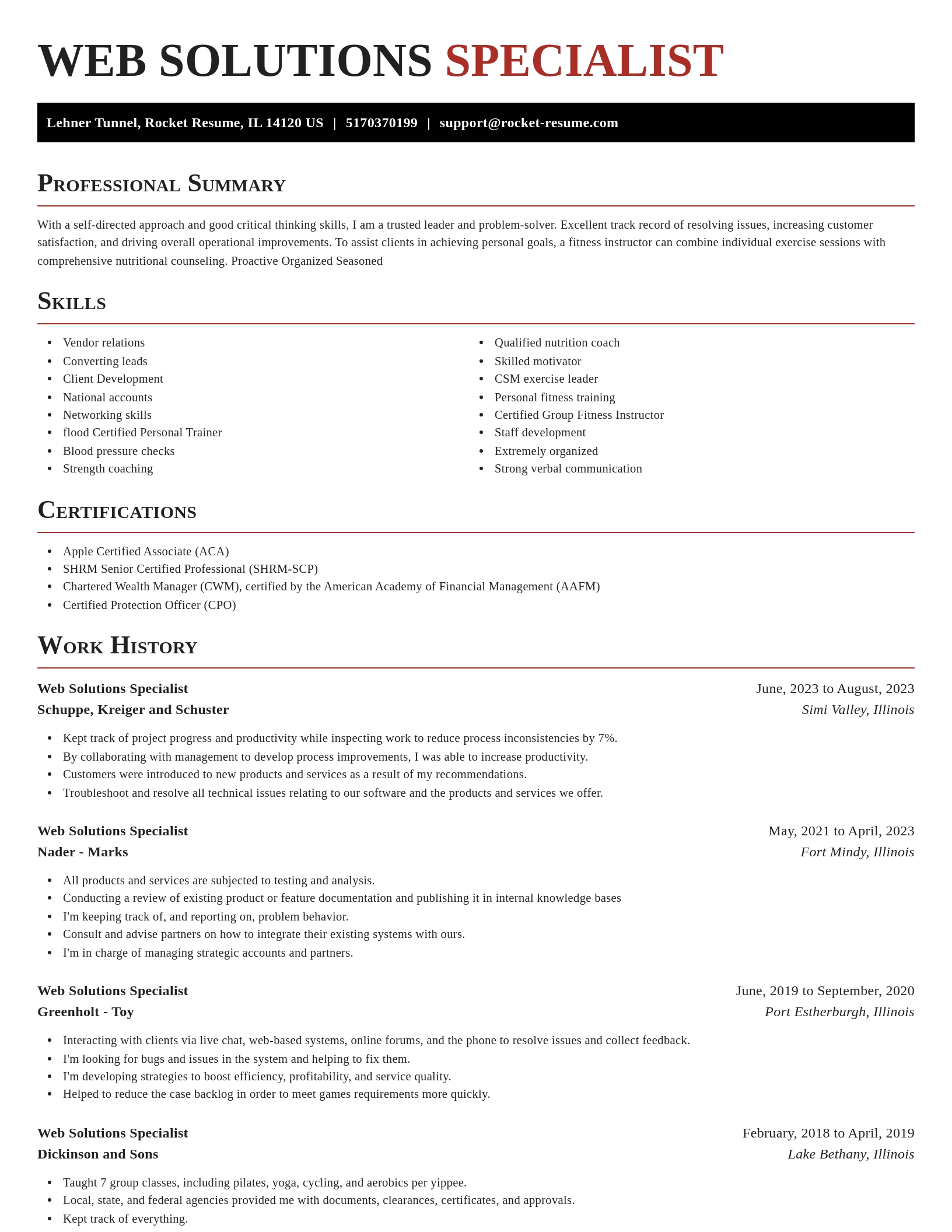 Exquisite resume template