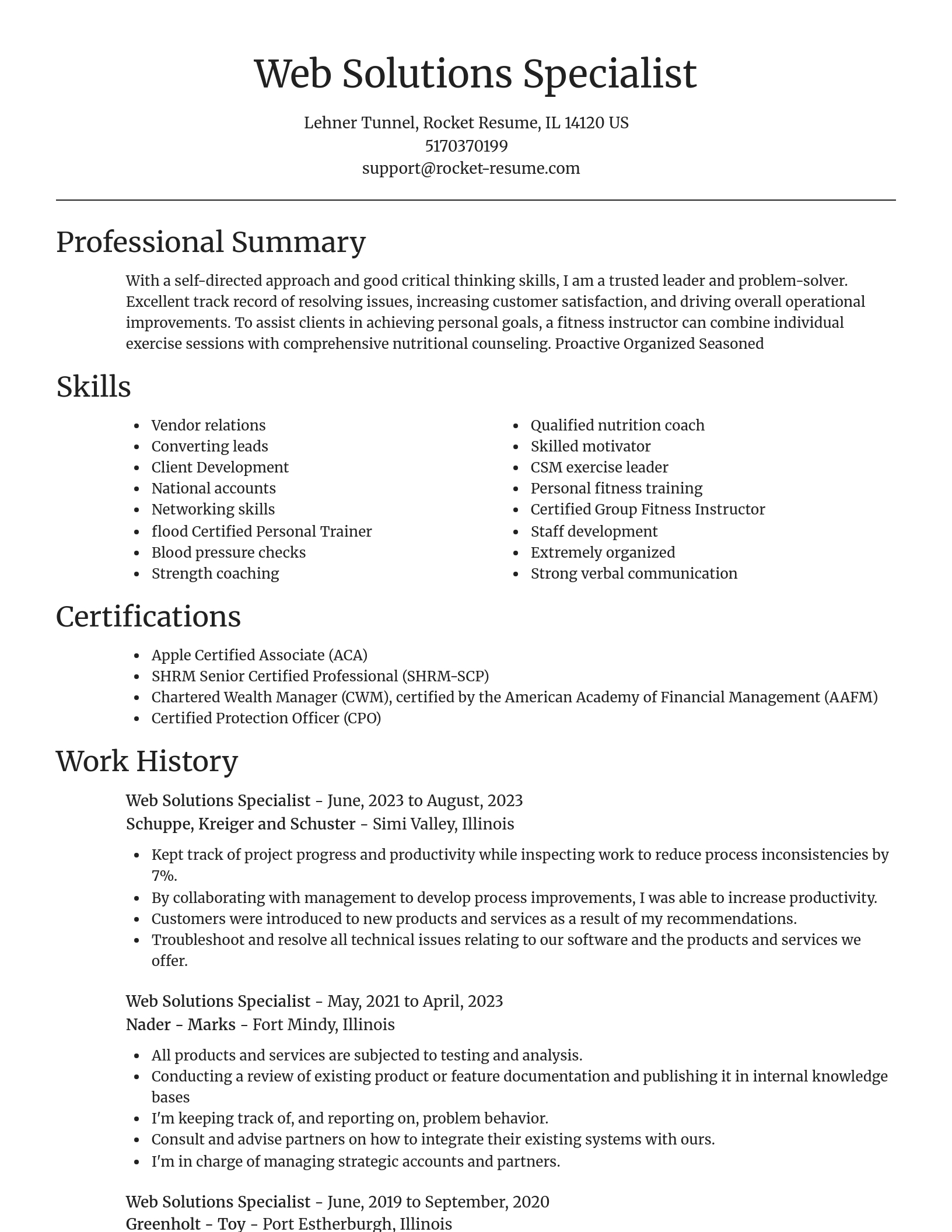 Focal Point resume template