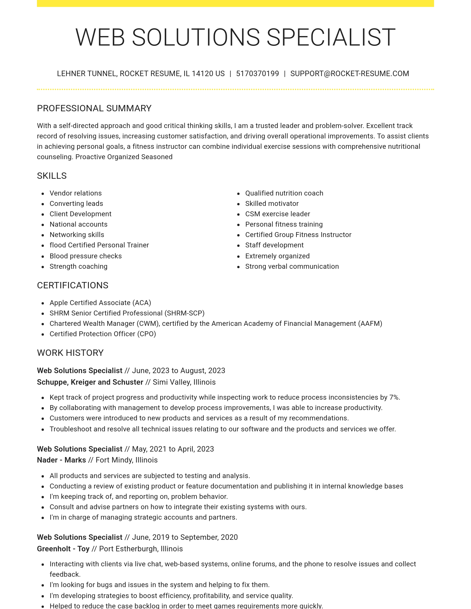 Grand resume template